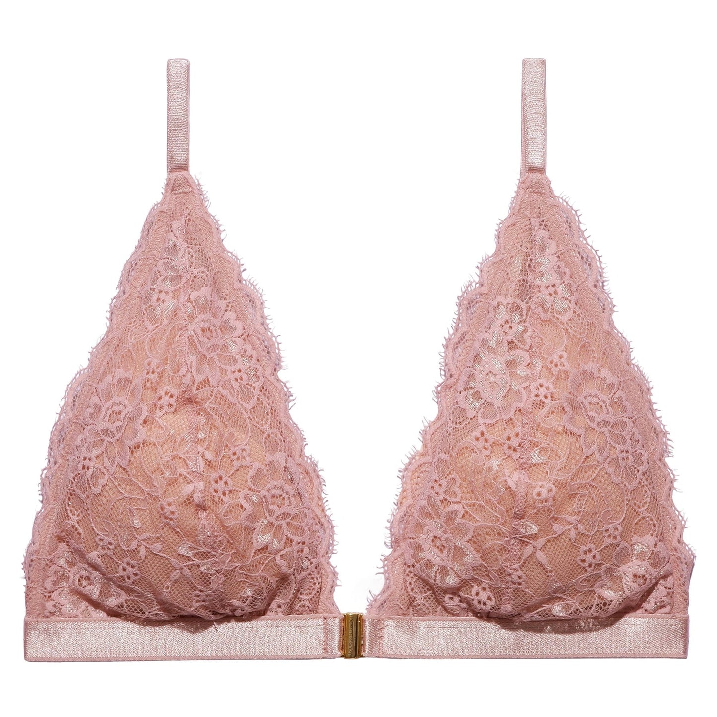Soutien-gorge dentelle rose en matières recyclées - amyup bra rose - rose