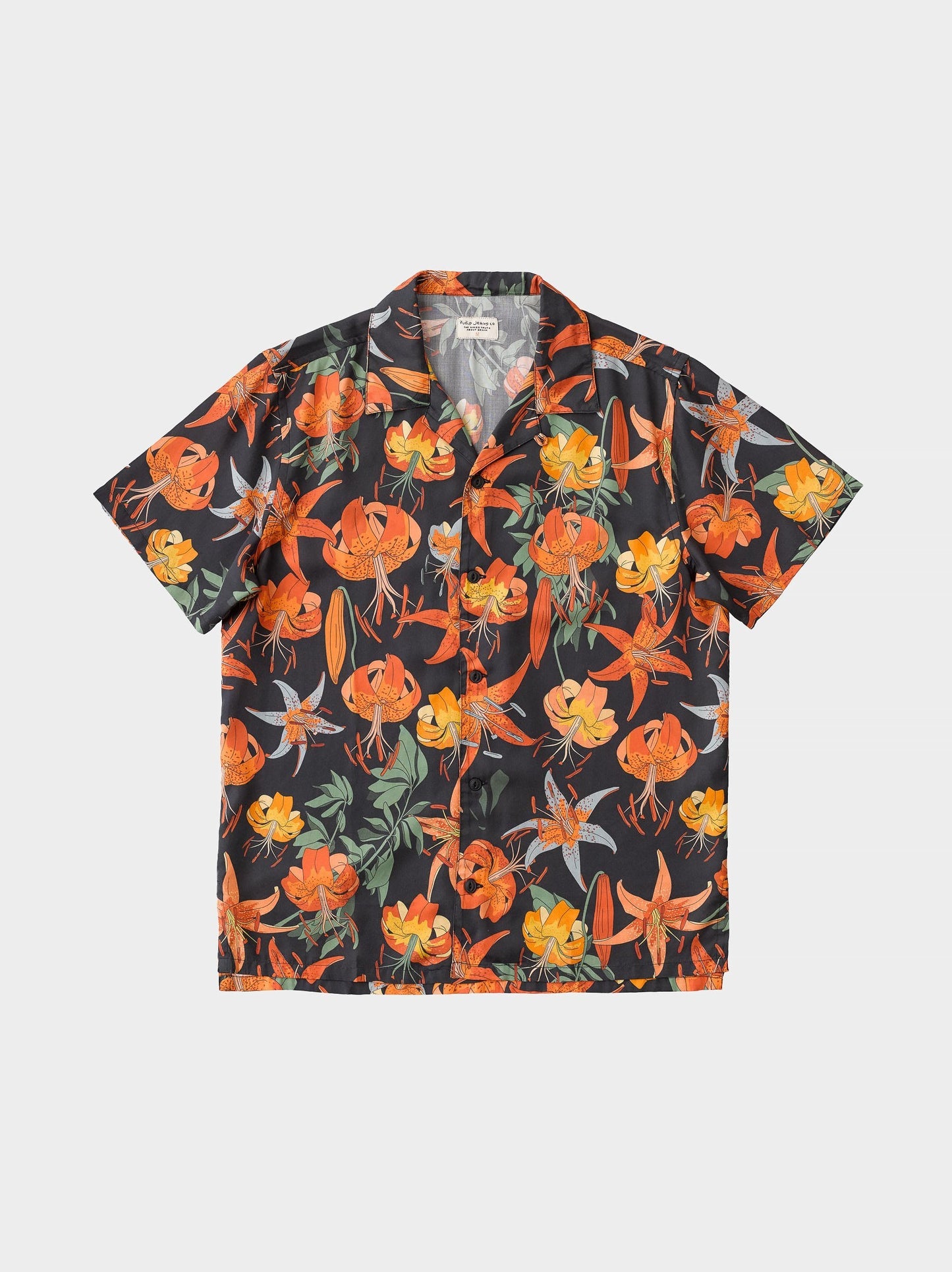 Chemise à manches courtes imprimée en coton bio - Arvid Lilies