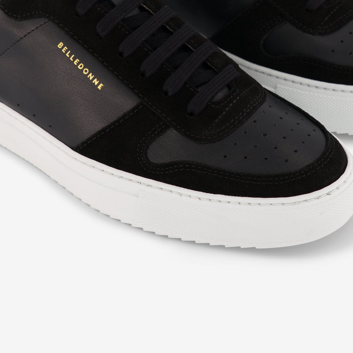 Baskets en cuir certifié | noires "b0 black"