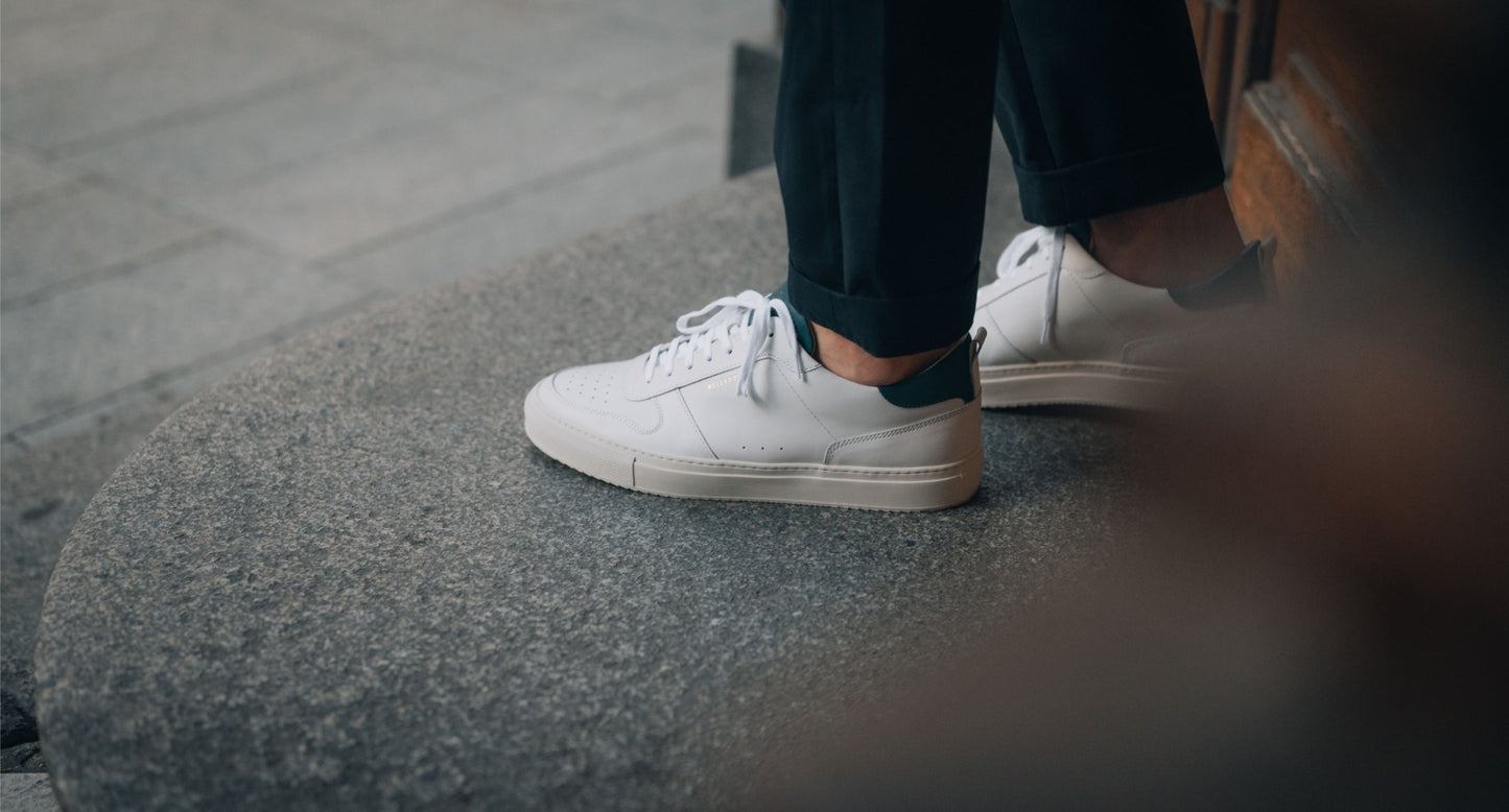Baskets blanches en cuir certifié - B0 octane
