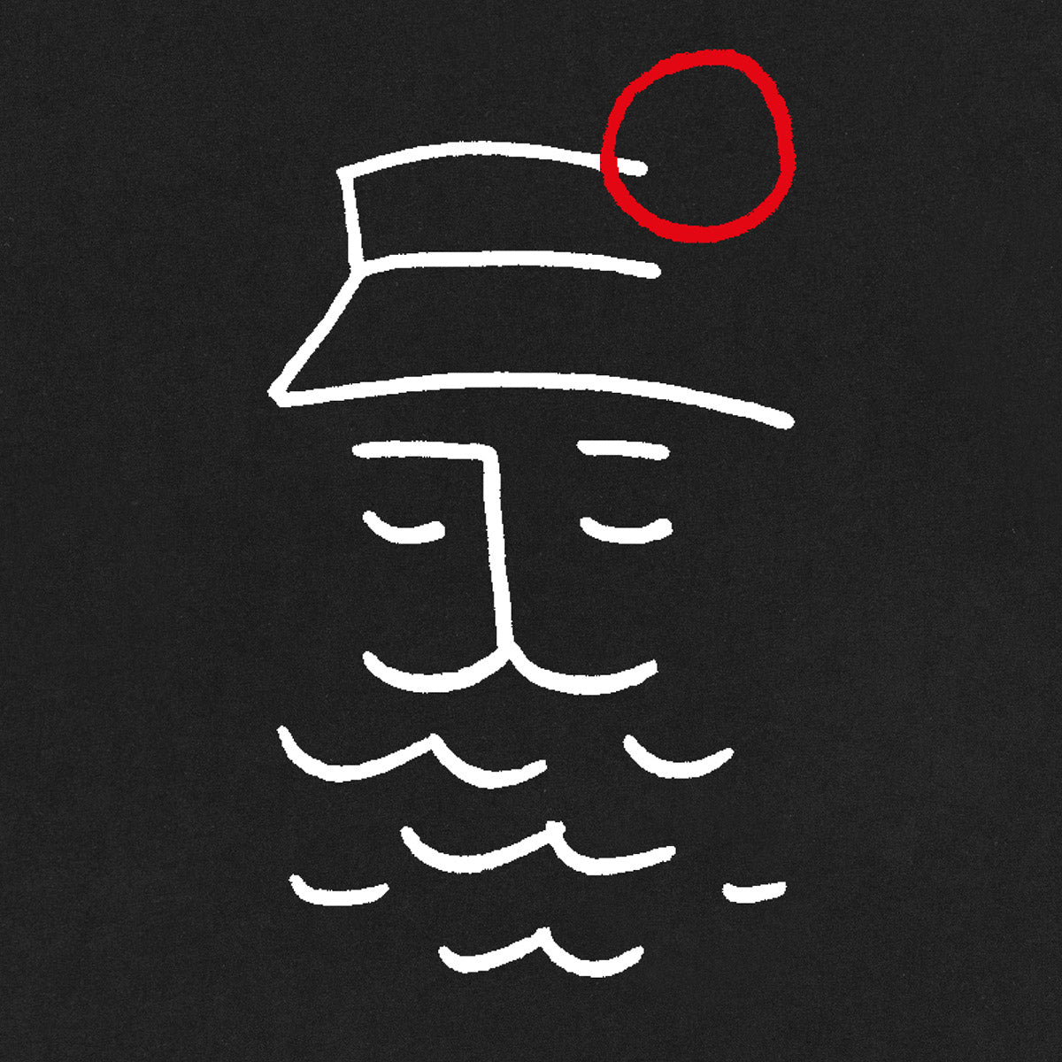 T-shirt noir imprimé en coton bio - black boatman tee