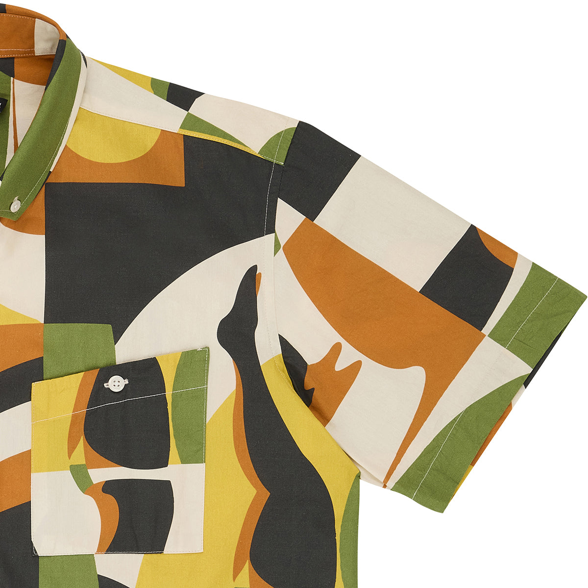 Chemise manches courtes en coton bio | multicolore "paradise"