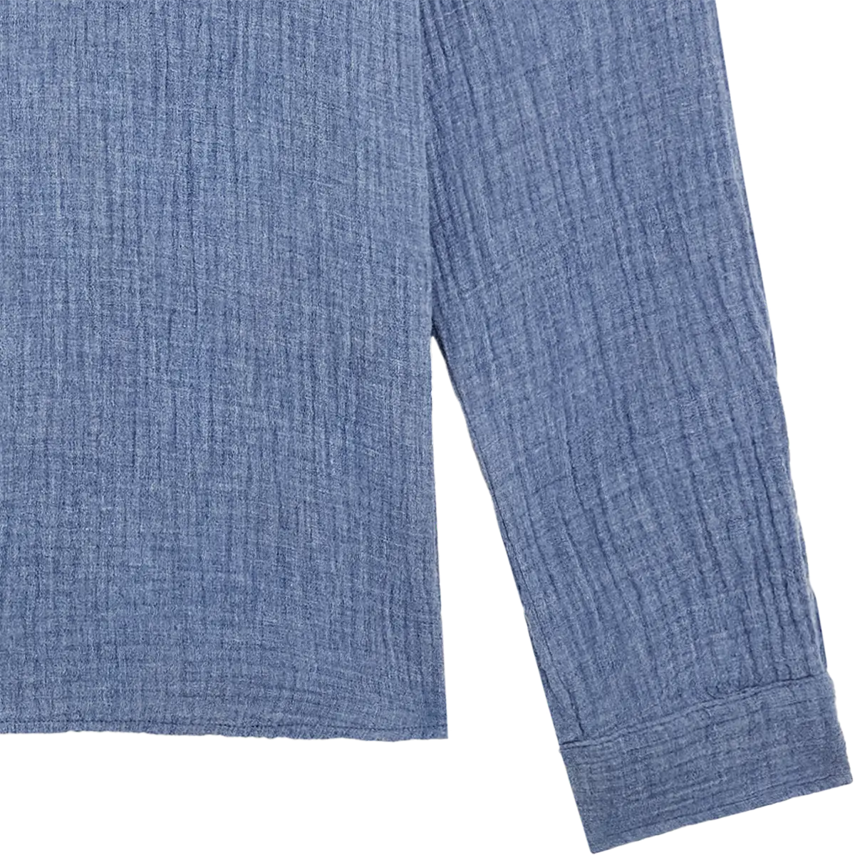 Chemise en gaze de coton bio | bleu "Oihana - blue"