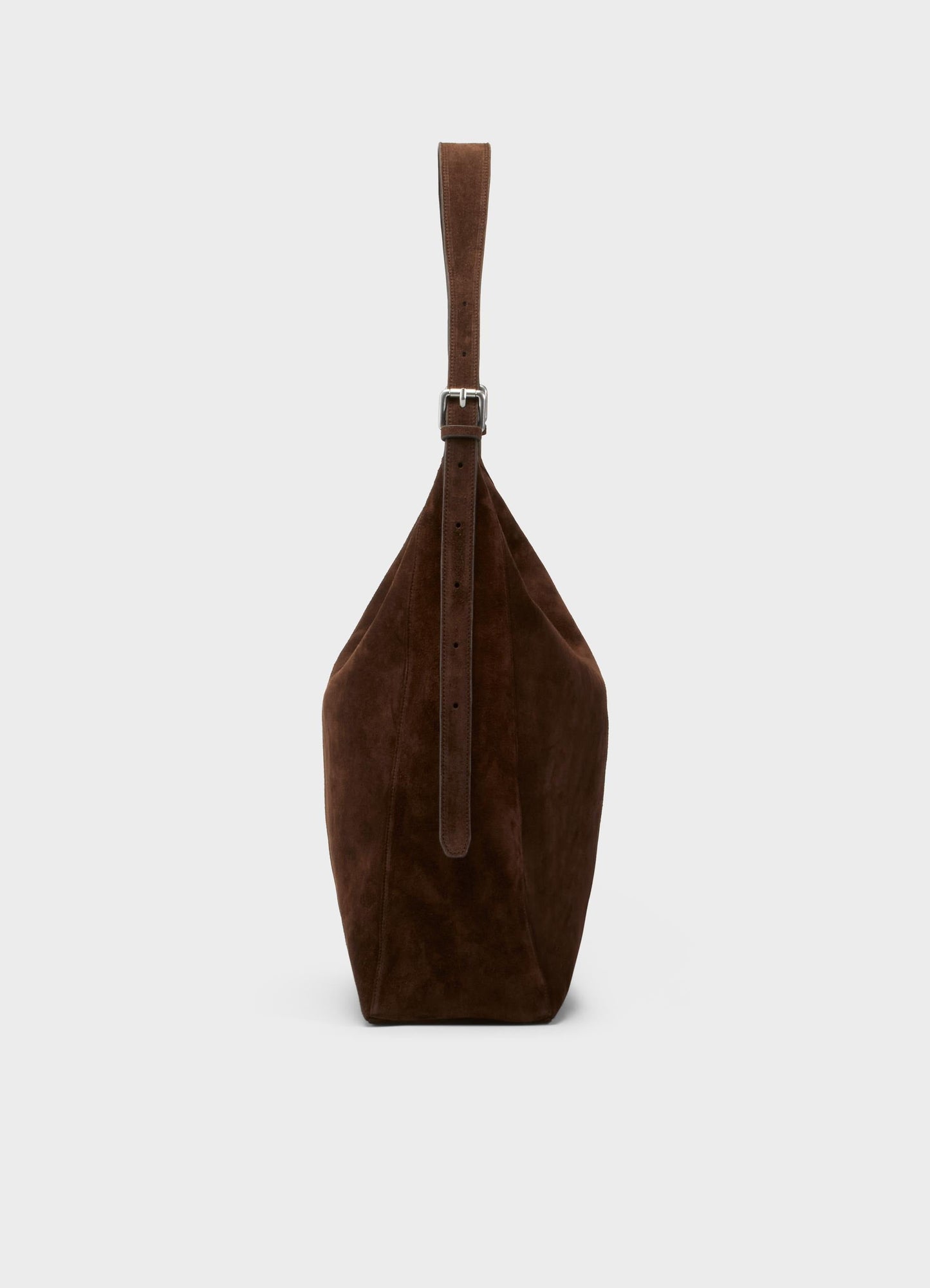 Sac cabas en cuir suède certifié | marron "hilo - coffee"