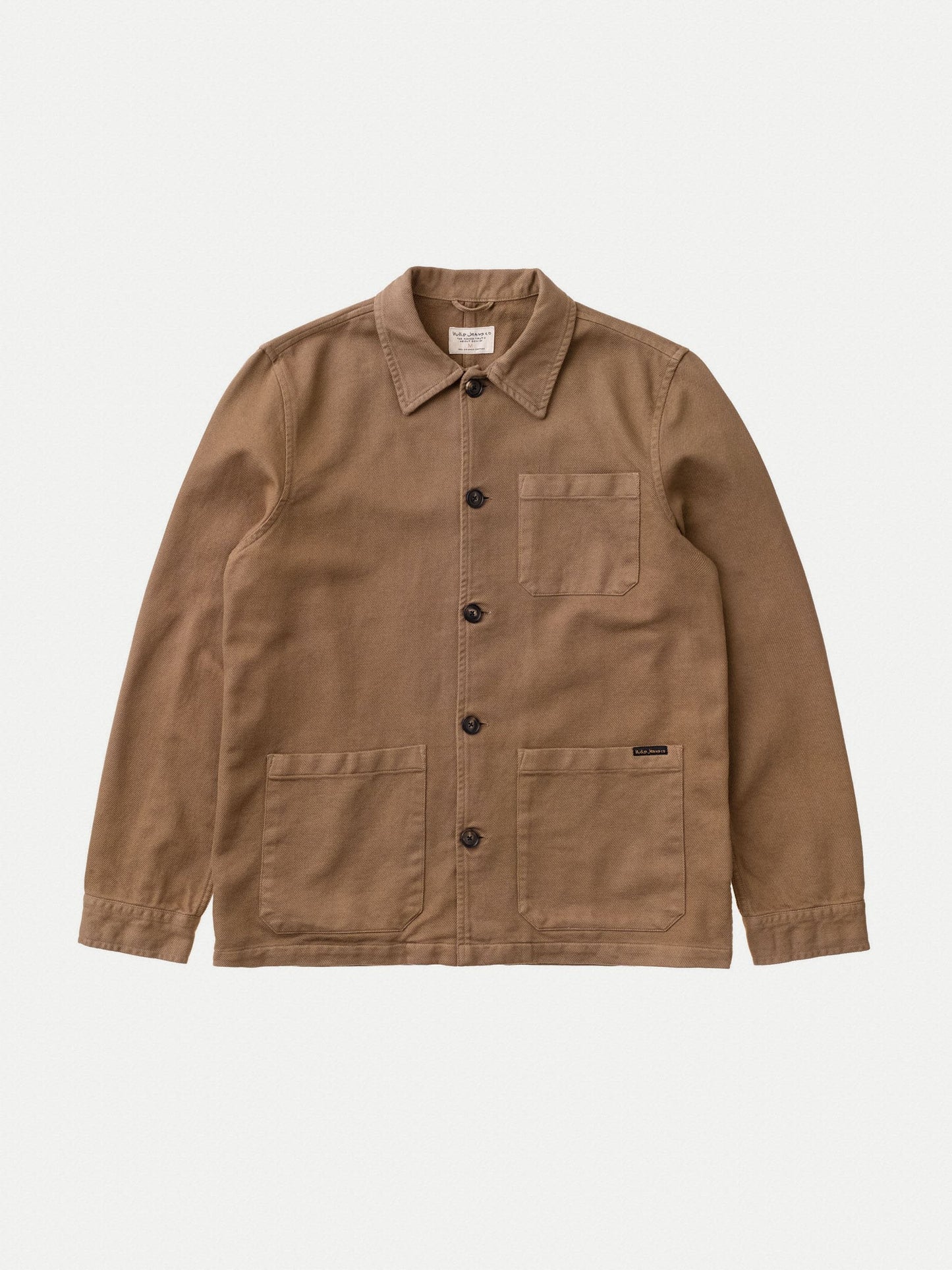 Veste de travail marron en coton bio - Barney worker hazel