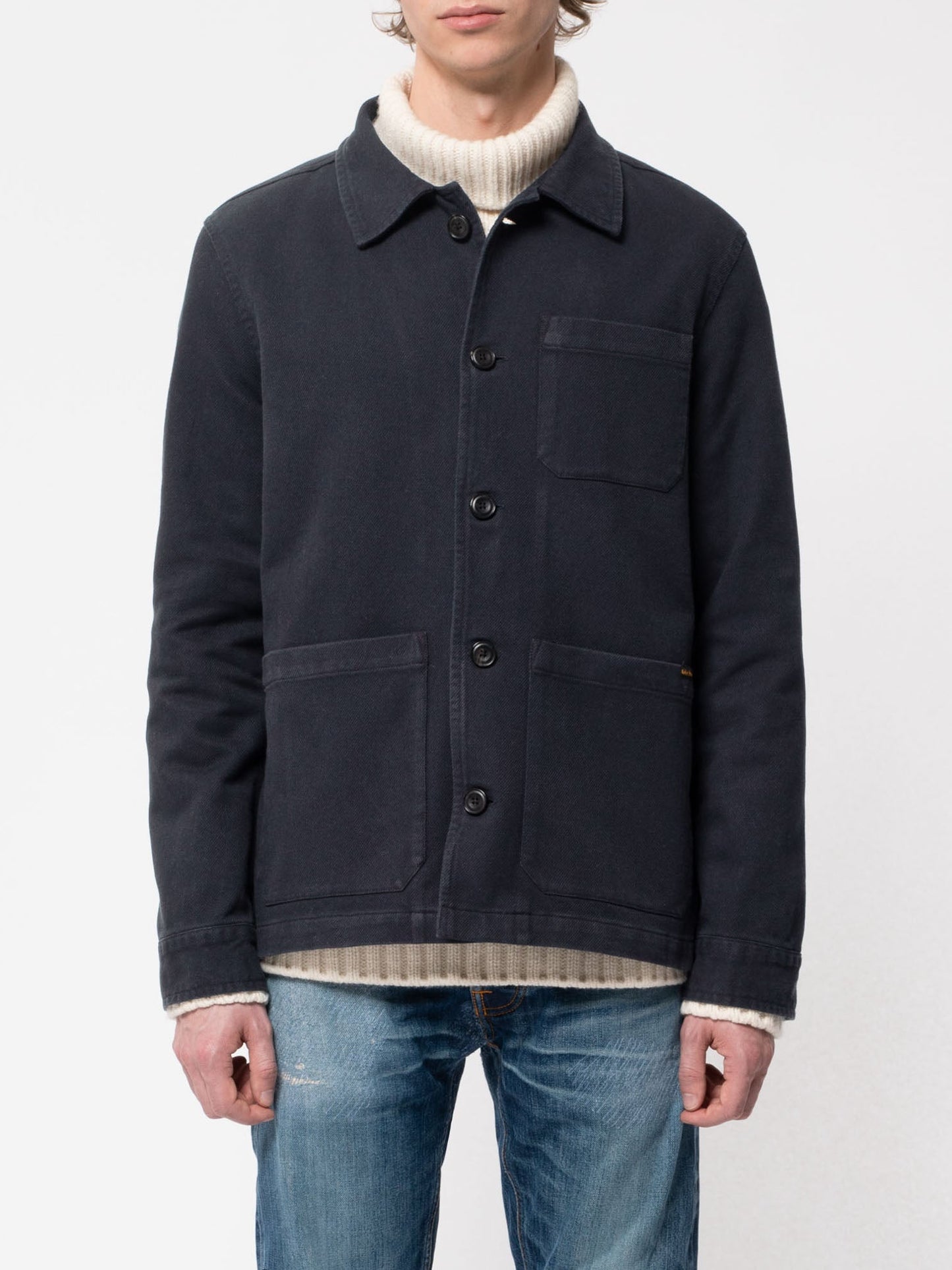 Veste de travail marine en coton bio - Barney worker