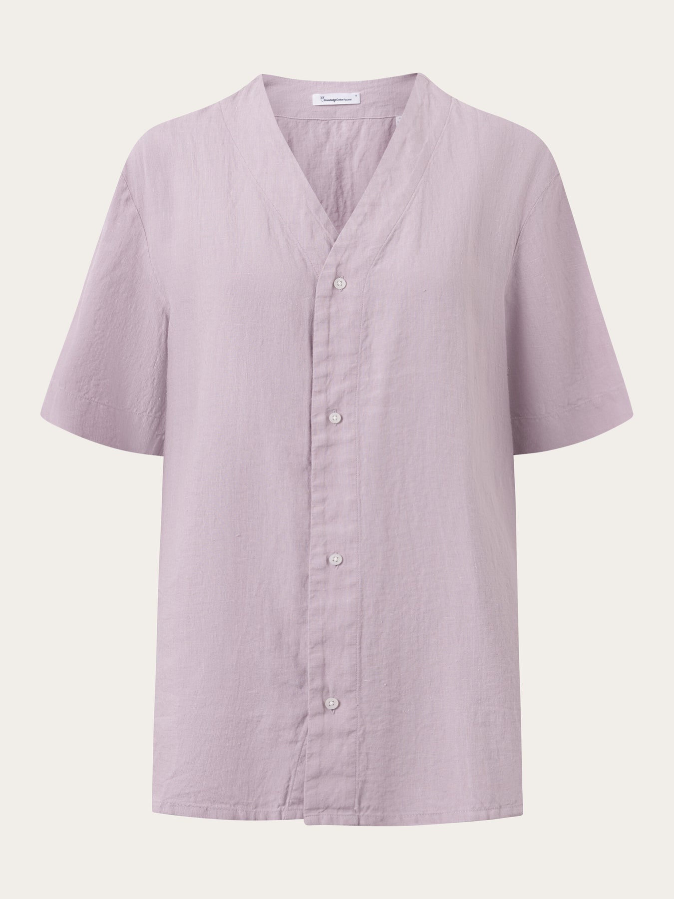 Chemiser lilas en lin bio - baseball linen shirt nirvana