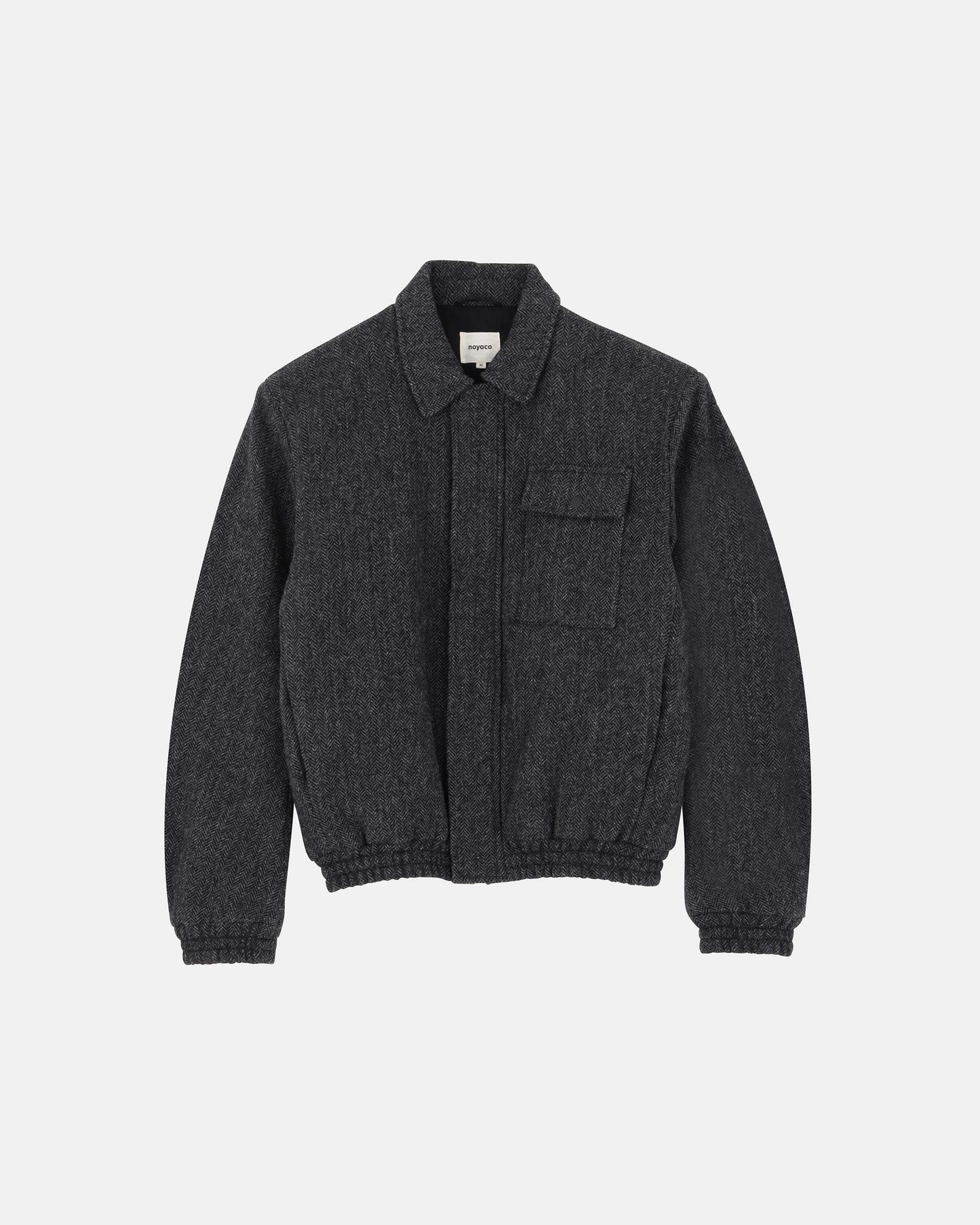 Blouson en laine recyclée | gris "berlin - anthracite herringbone"