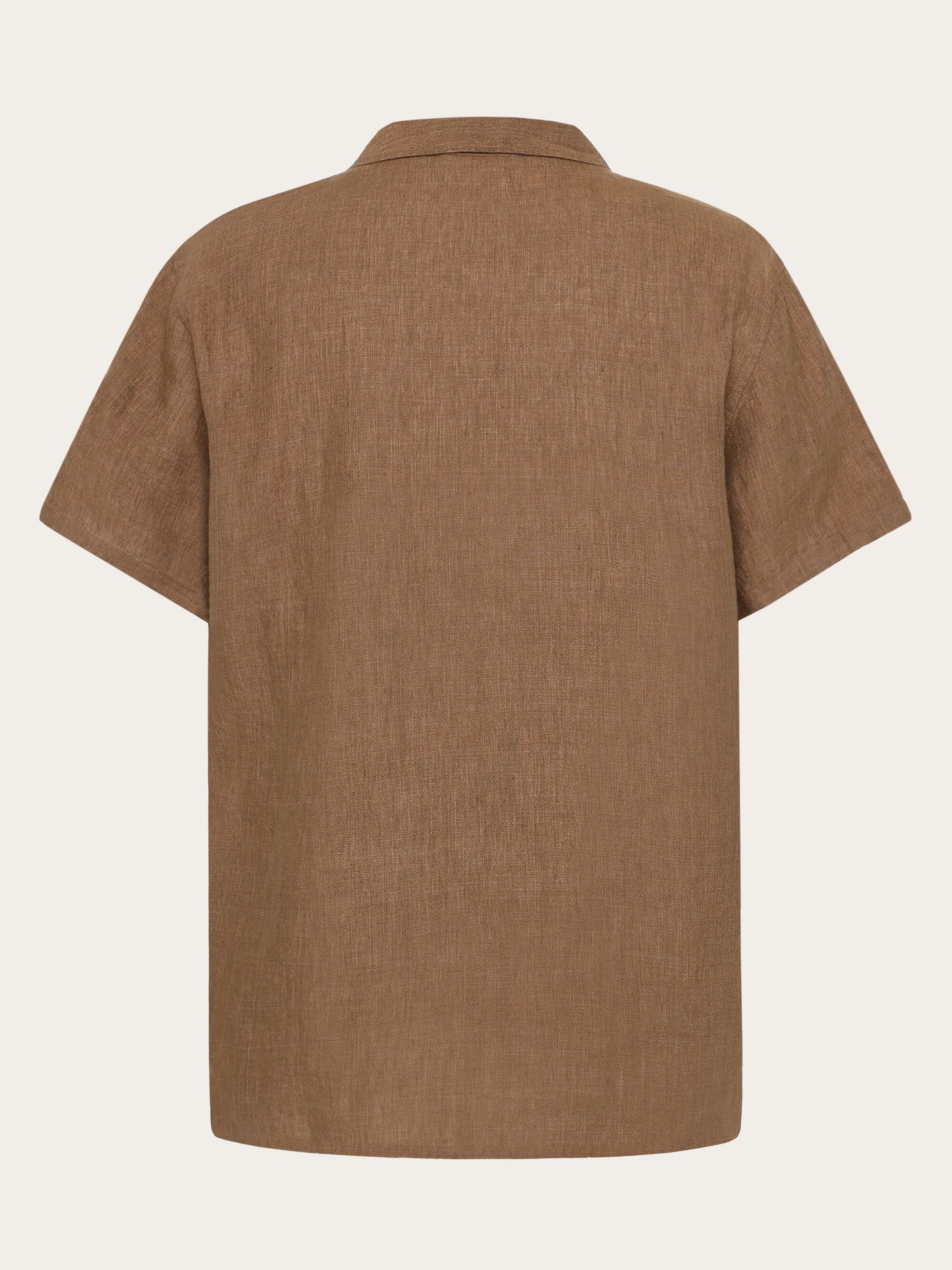 Chemise en lin | marron "box short sleeve linen shirt tuffet"