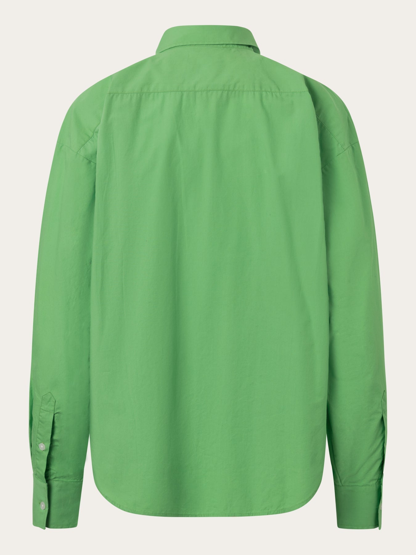 Chemise vert vif en popeline de coton bio - poplin shirt vibrant green