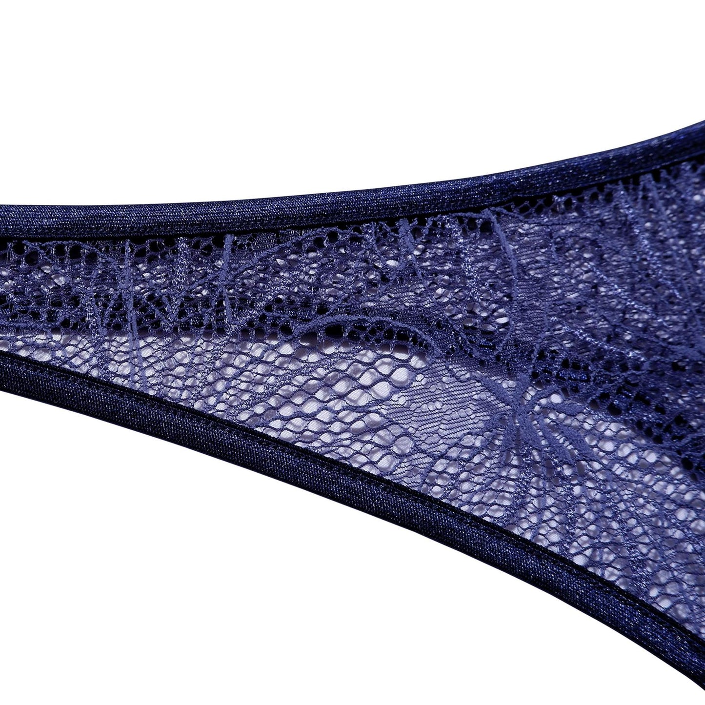 String en dentelle bleu en nylon recyclé - Britta