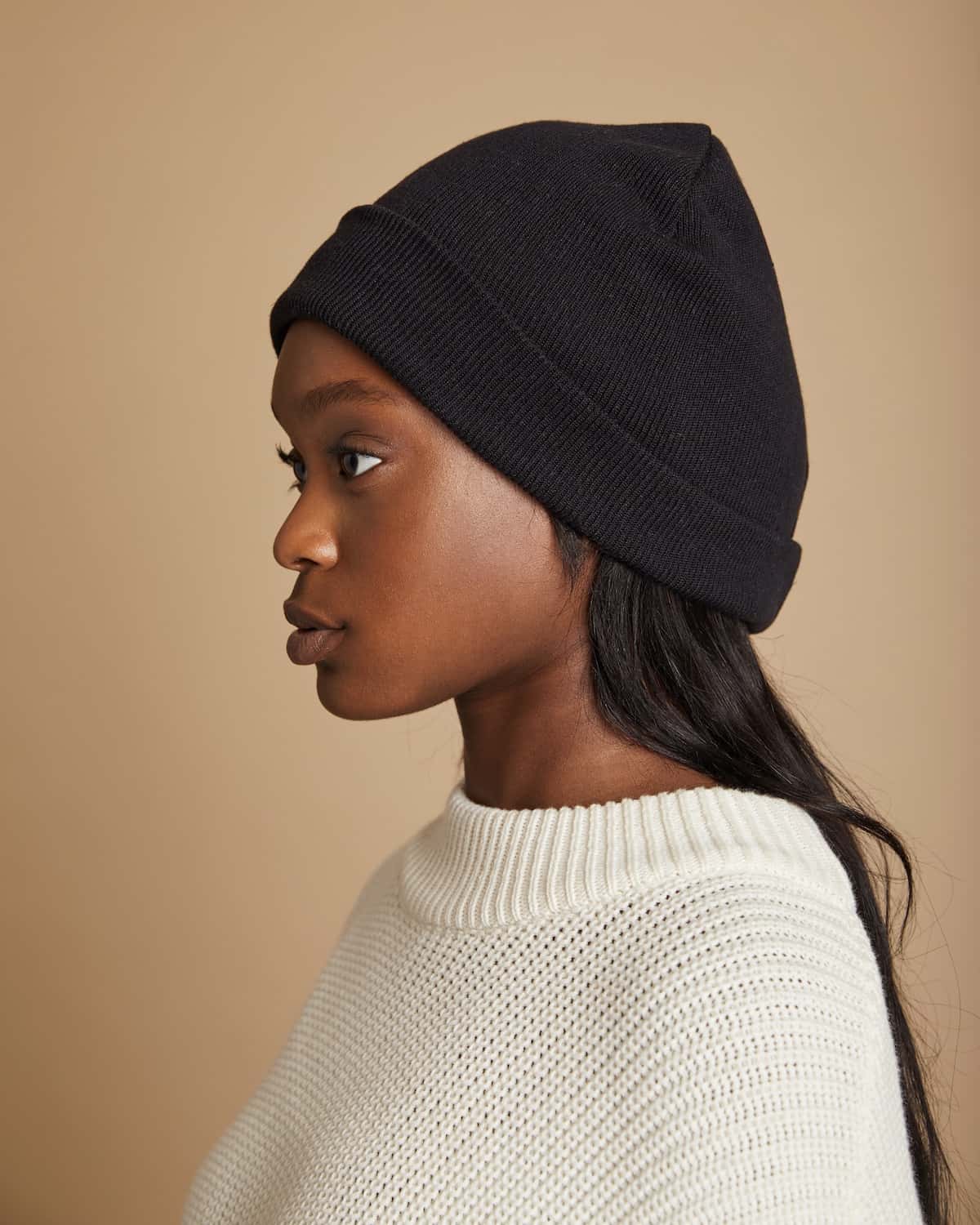 Bonnet en coton bio | Noir "brooklyn black"