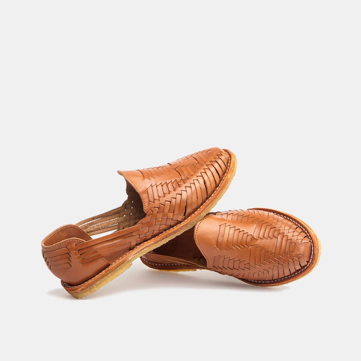 Chaussures cognac en cuir tannage végétal - Mara