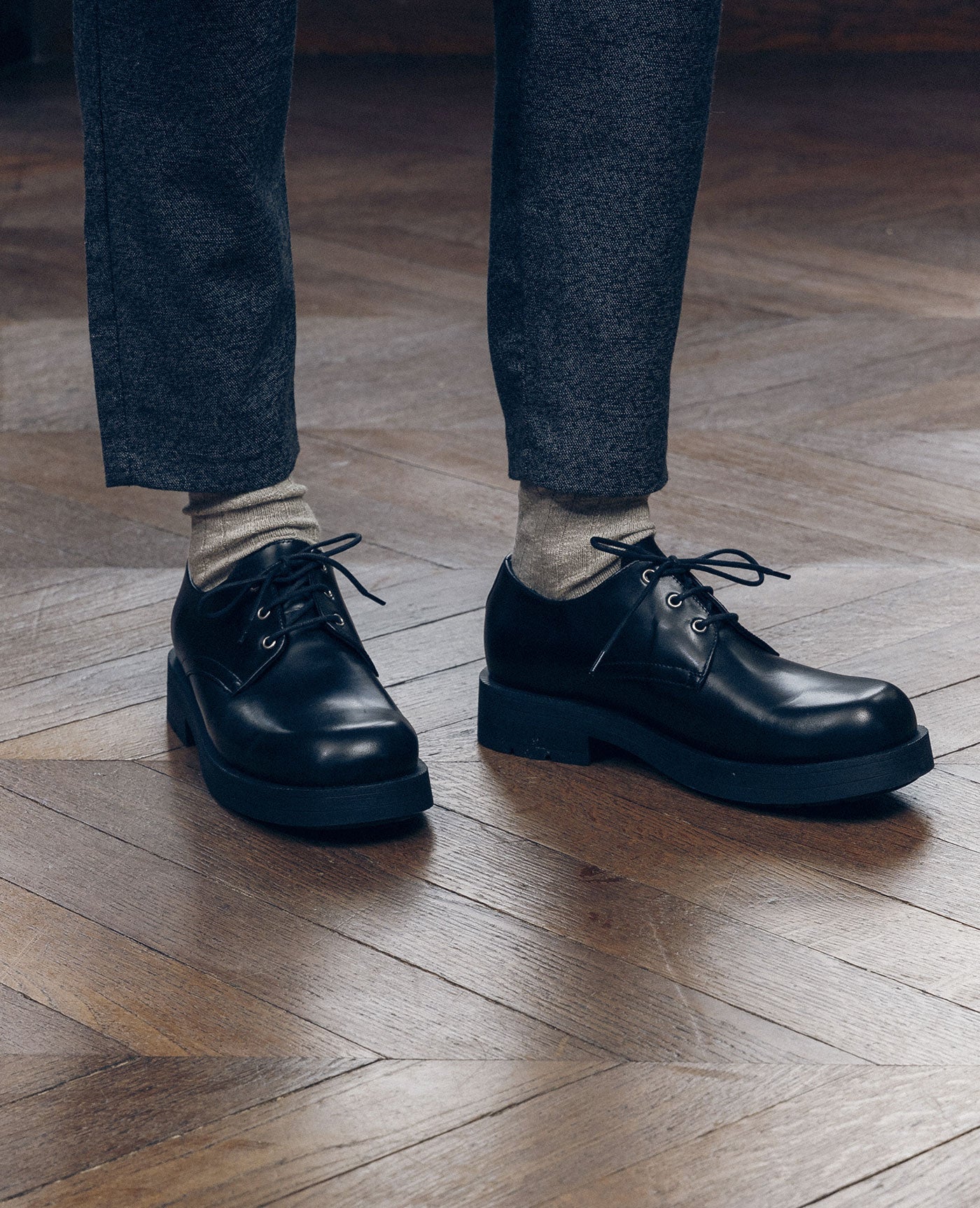 Chaussure made in france en cuir certifié | noir "chemin b2 noir"
