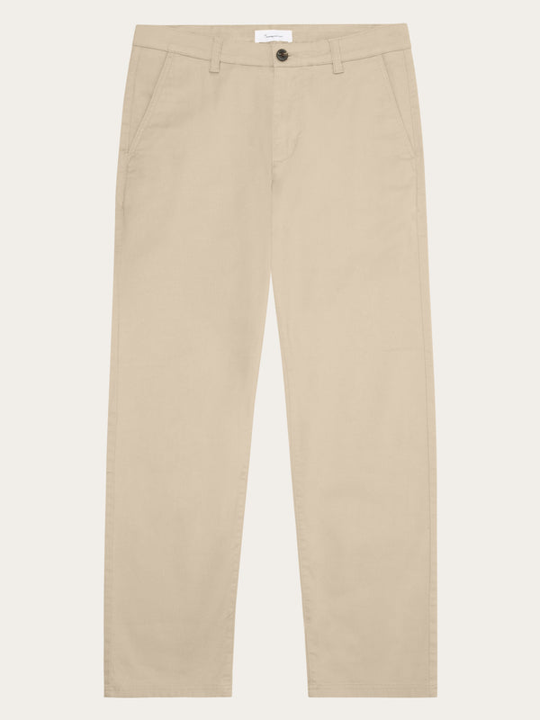 Pantalon droit en coton bio | Beige "chuck regular canvas light feather gray"