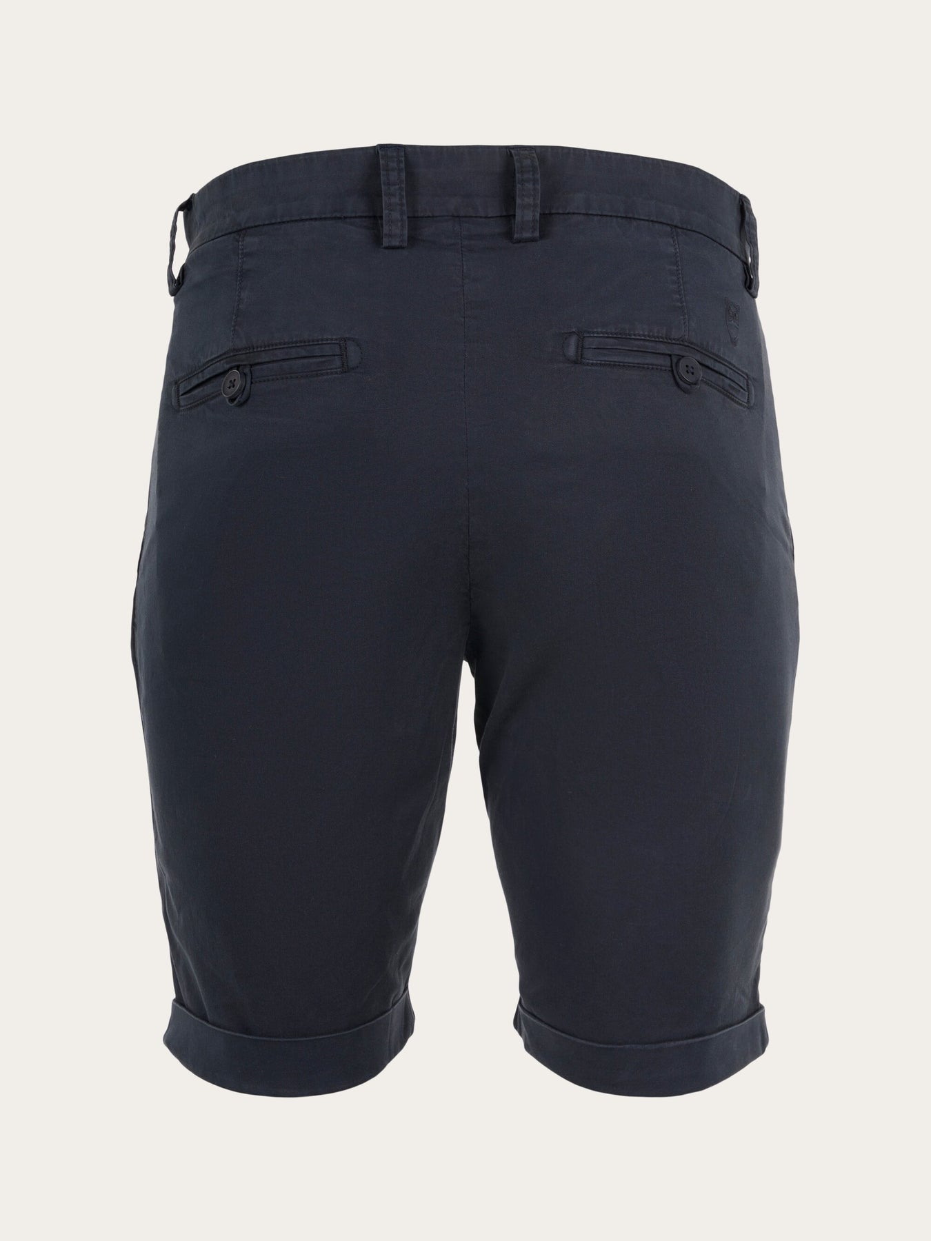 Short chino en coton bio | marine "chino poplin total eclipse"