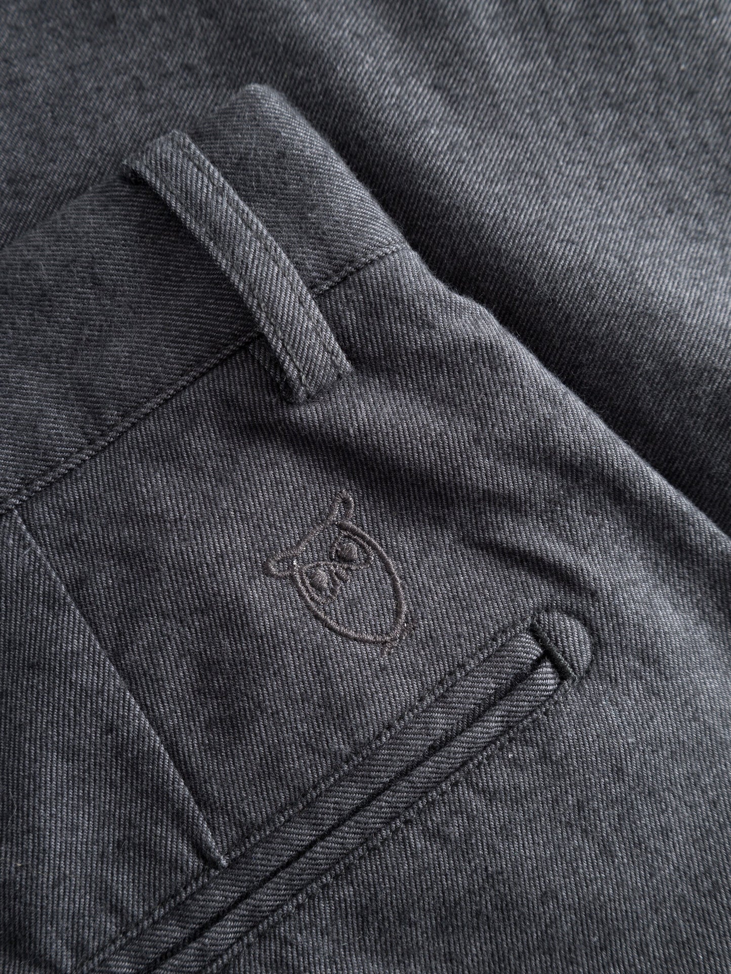 Pantalon droit en coton bio | gris "chuck regular flannel chino pants gray pinstripe"