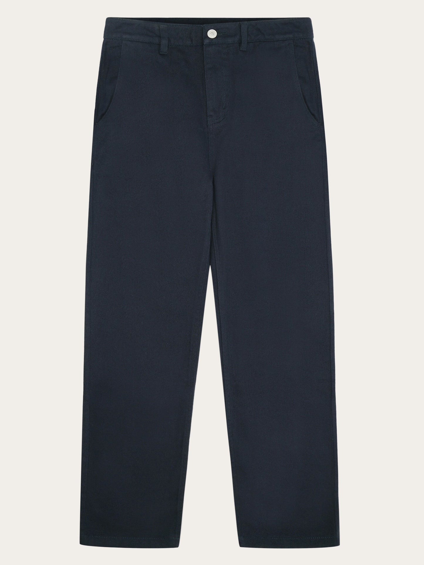 Pantalon droit en coton bio | marine "chuck regular flannel herringbone chinos night sky"