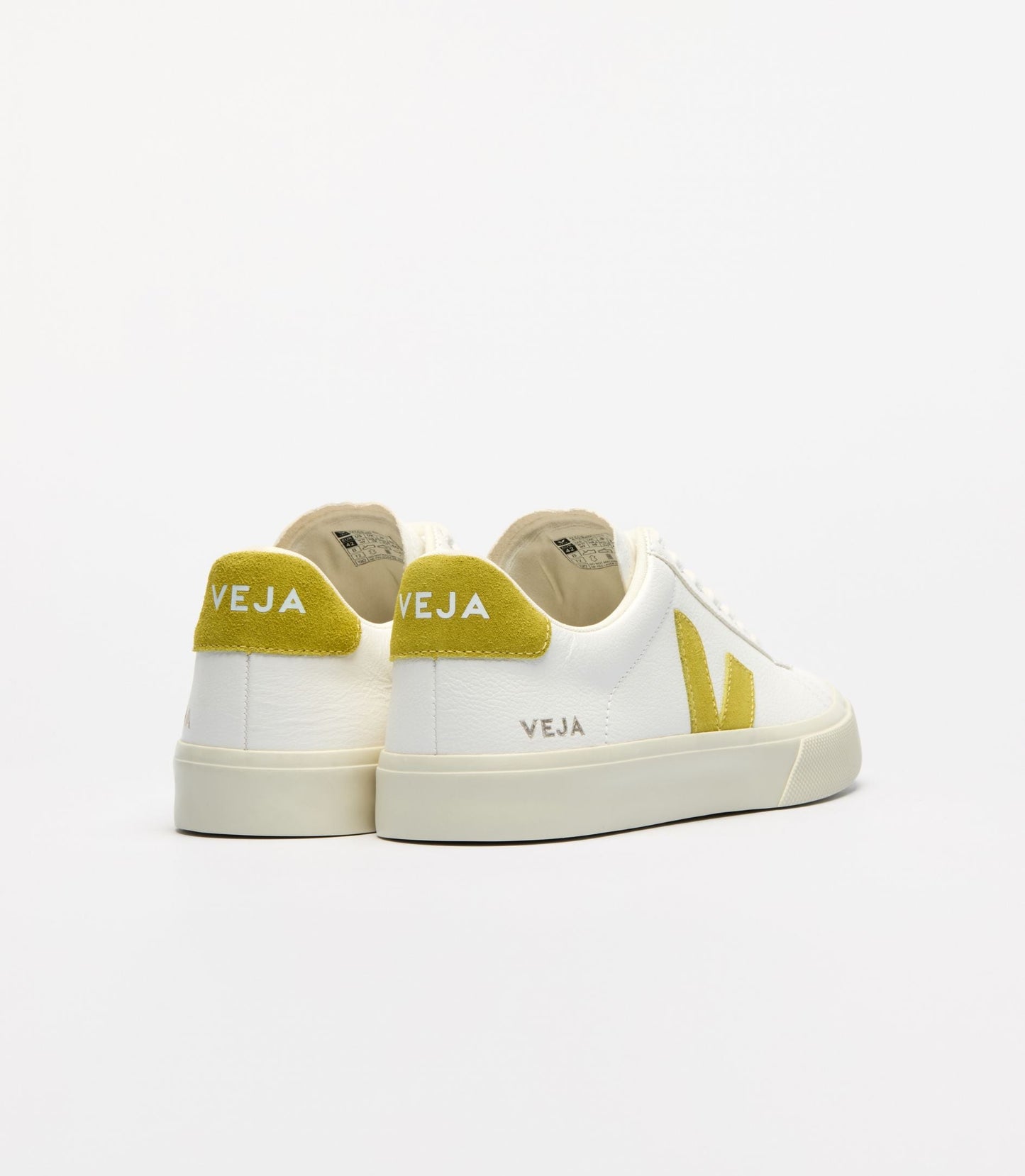 Baskets en cuir chromefree et suède | blanc et jaune "campo extra-white liquor"