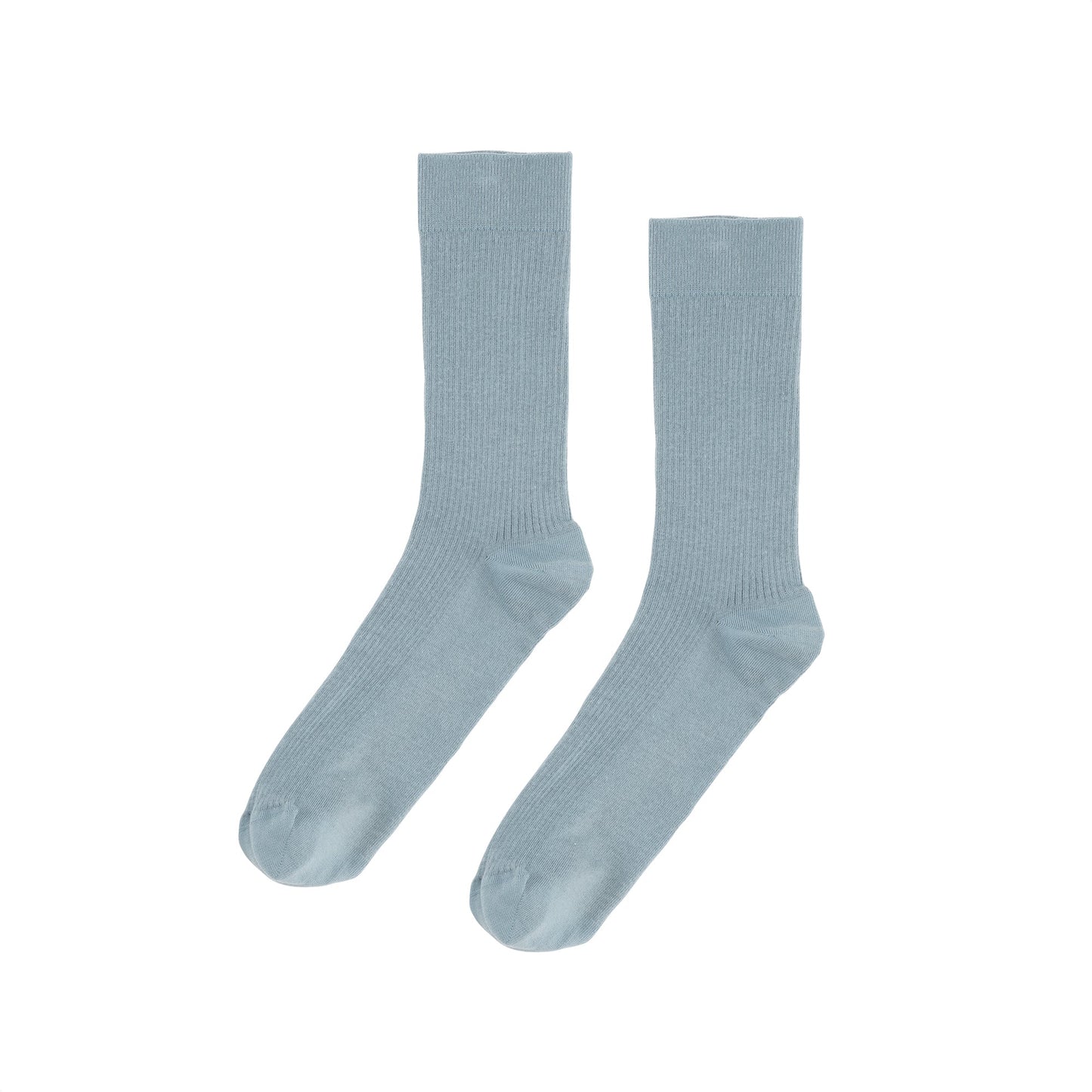 Chaussettes hautes en coton bio | bleu "Steel Blue"