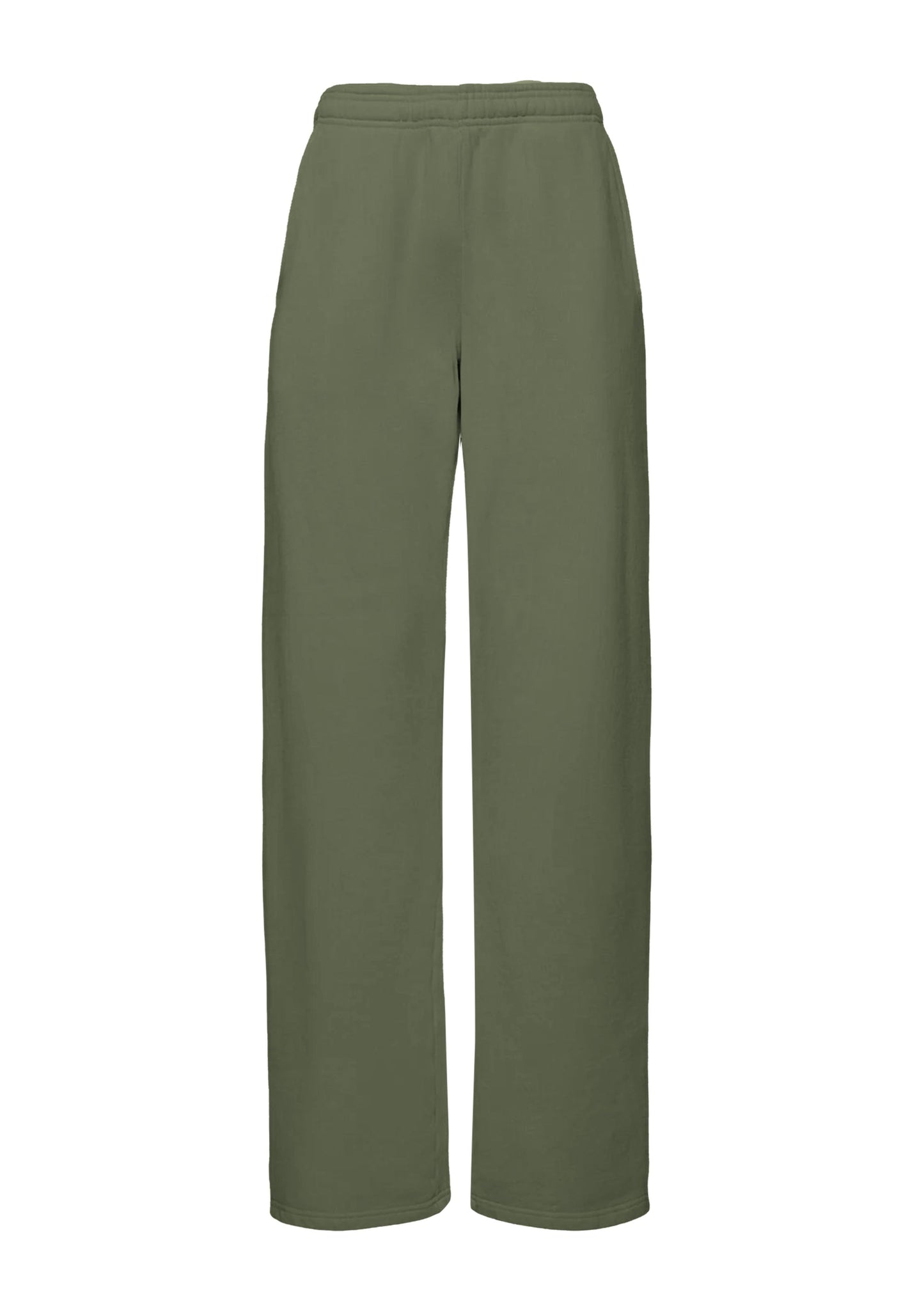 Jogging ample en coton bio | kaki "organic straight leg sweatpants - dusty olive"