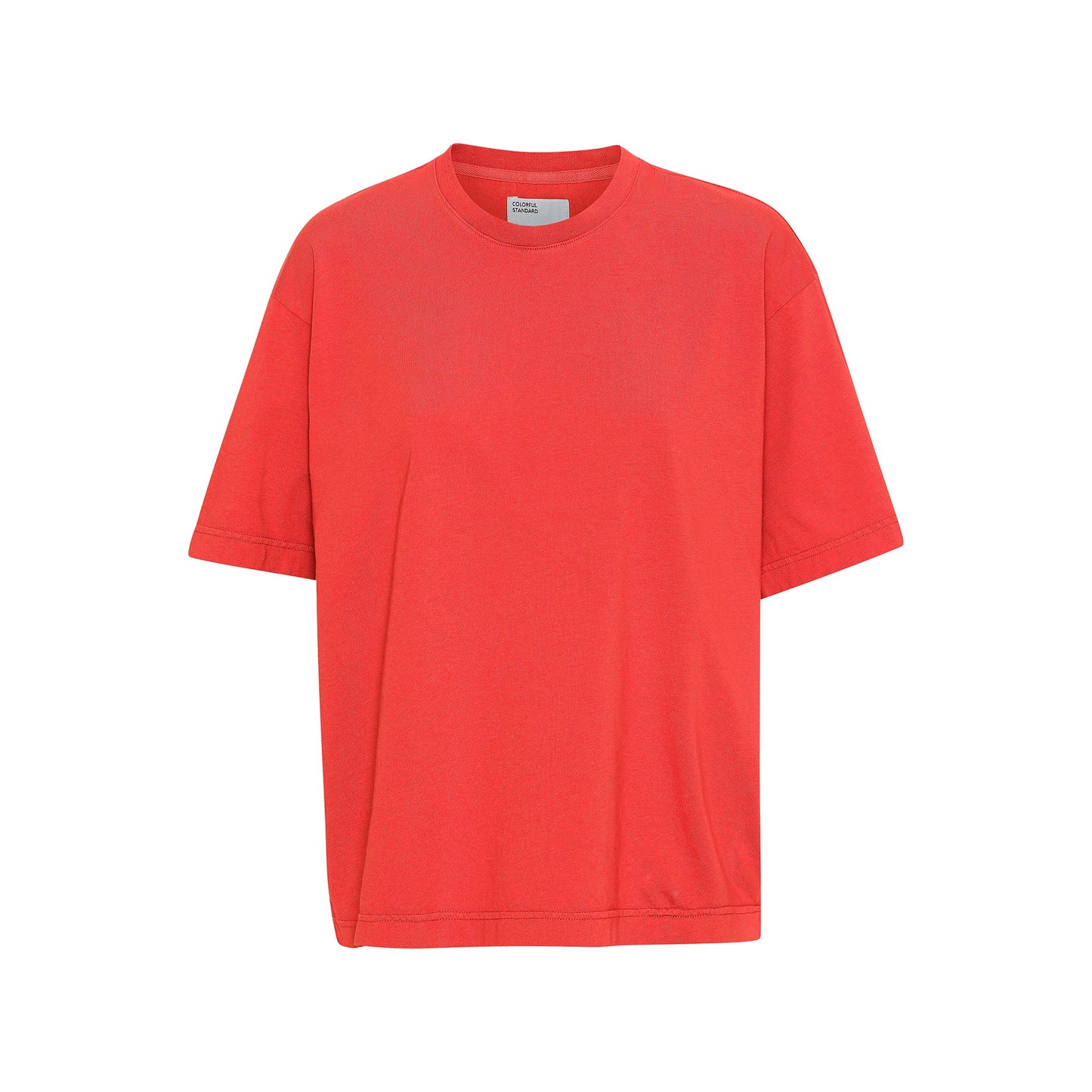 T-shirt oversize en coton bio | rouge "red tangerine"