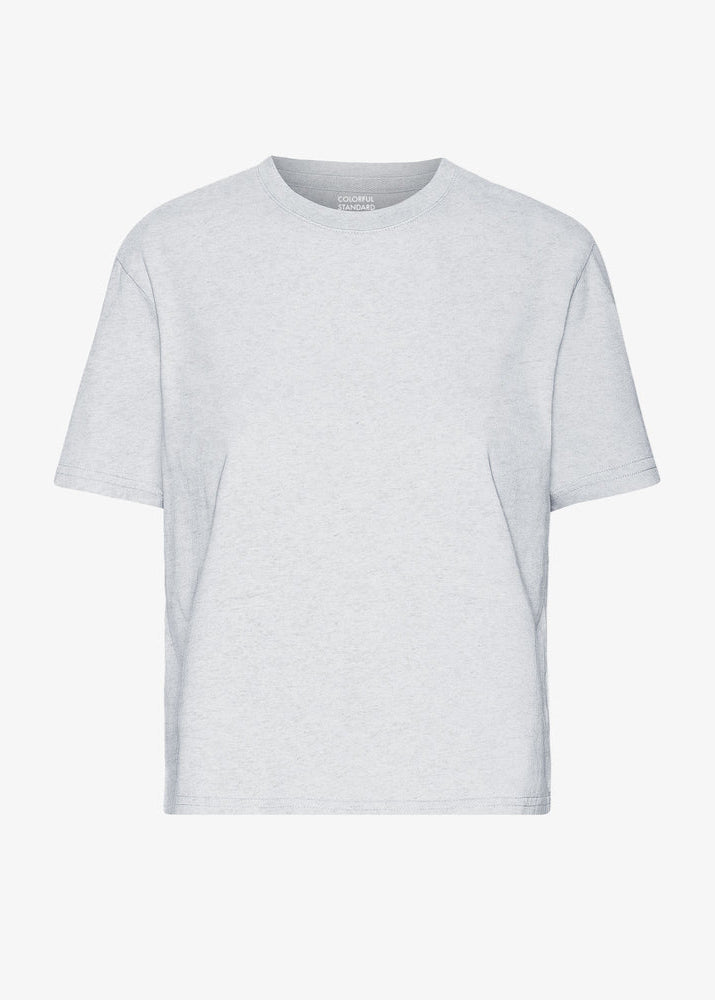 T-shirt en coton bio | gris clair "snow melange"