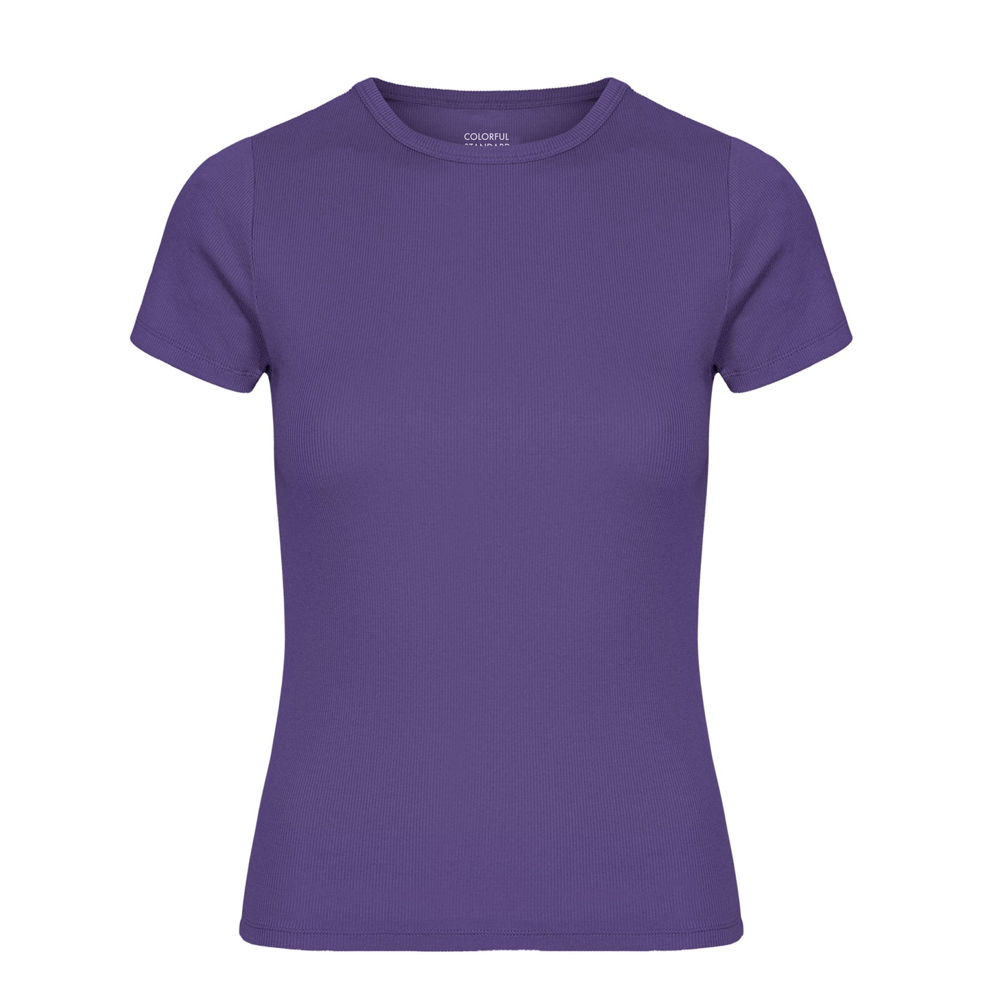 T-shirt côtelé en coton biologique | violet "organic rib ss t-shirt - ultra violet"