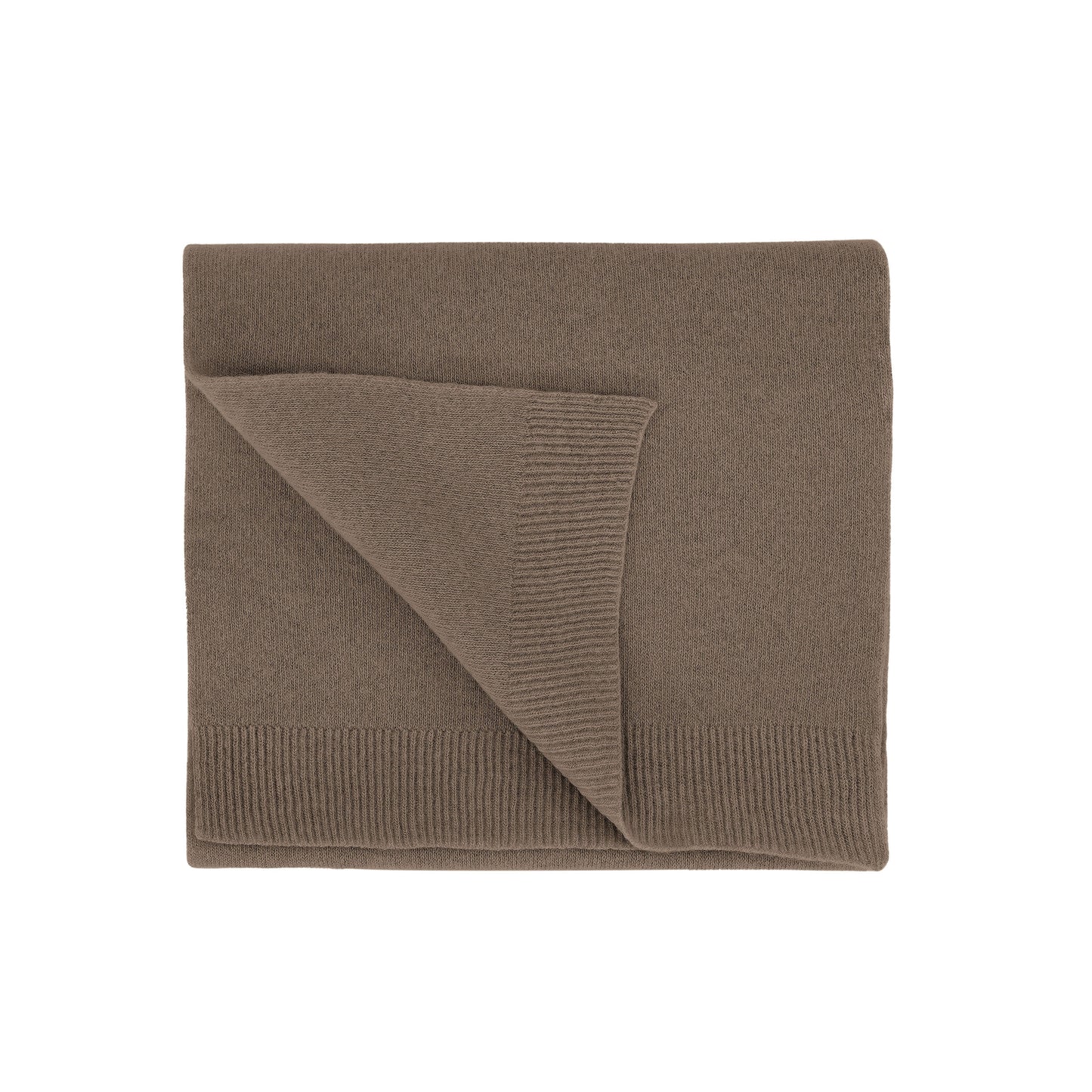 Écharpe en laine mérinos recyclée | marron merino wool scarf - warm taupe