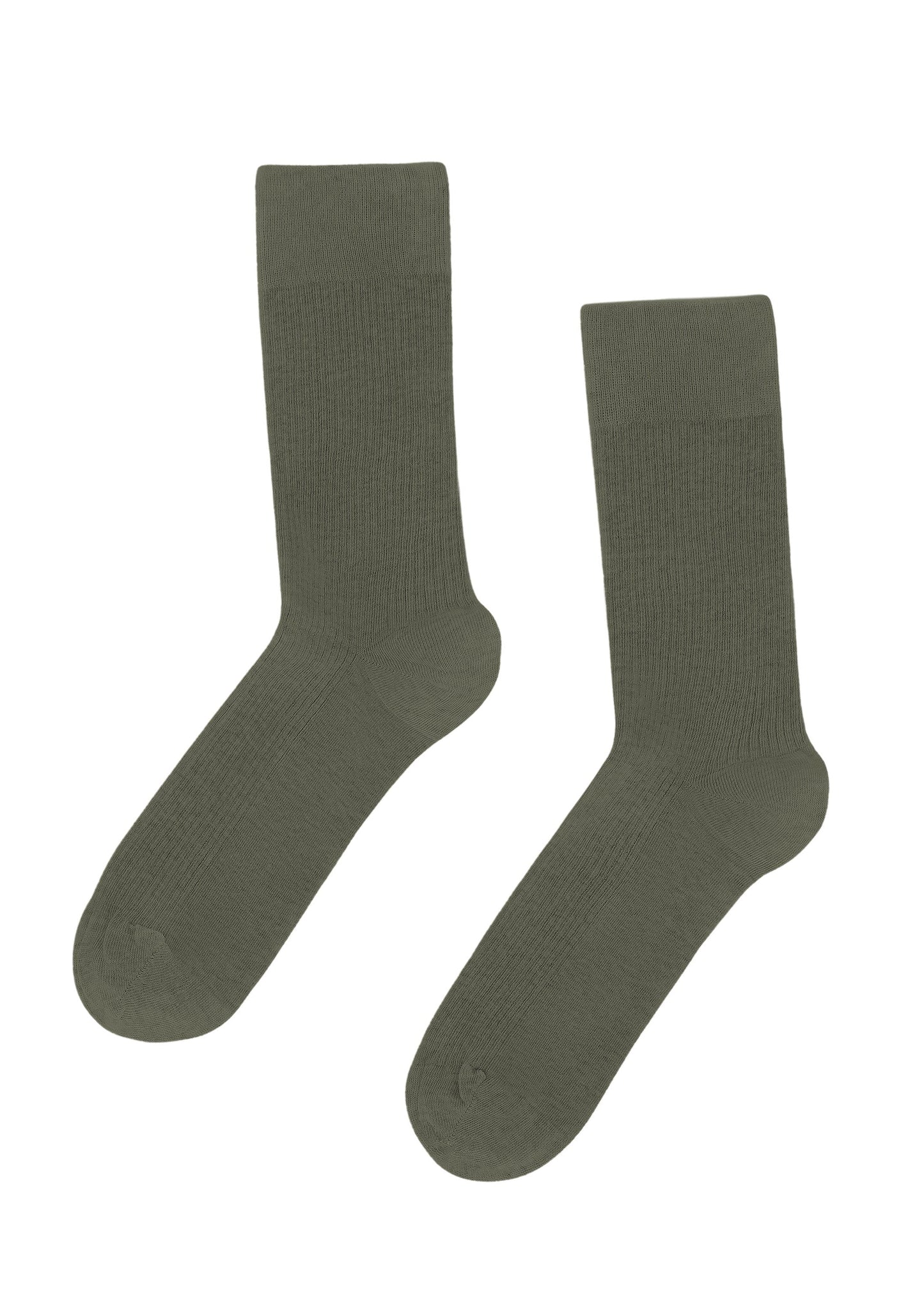 Chaussettes hautes en coton bio | kaki "dusty olive"