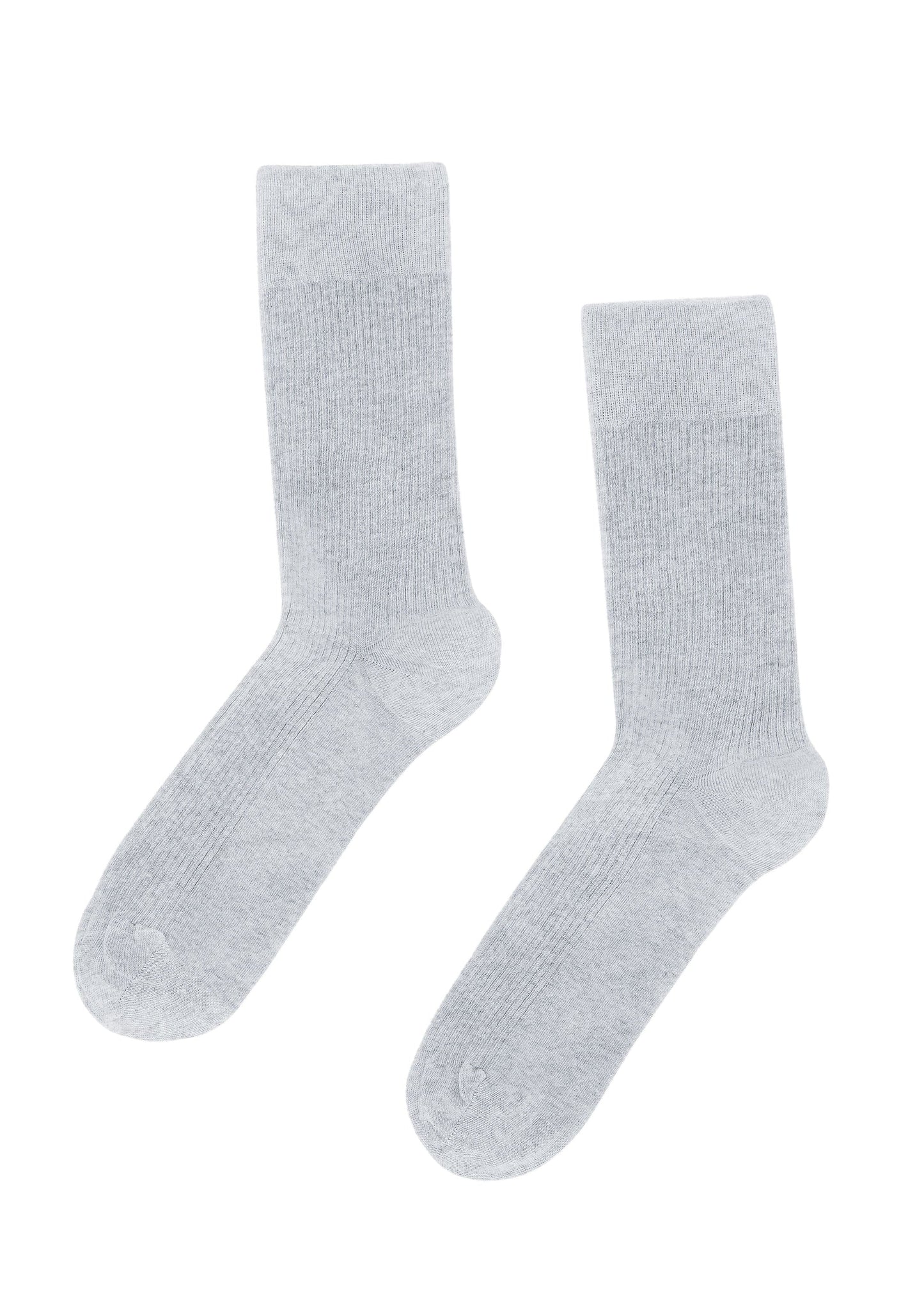Chaussettes en coton biologique | gris chiné "women classic organic sock - snow melange"
