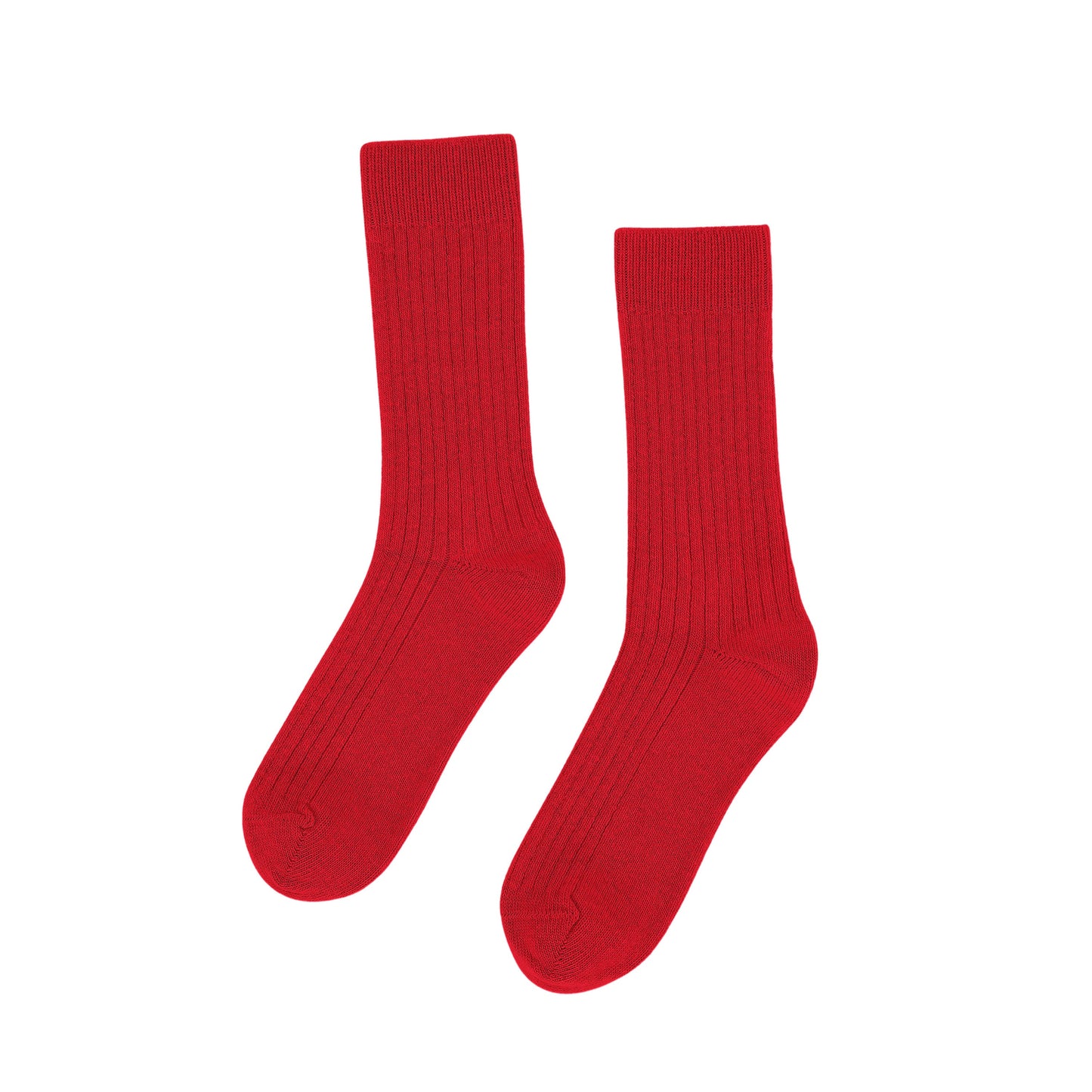 Chaussettes rouges en laine mérinos recyclée- scarlet red