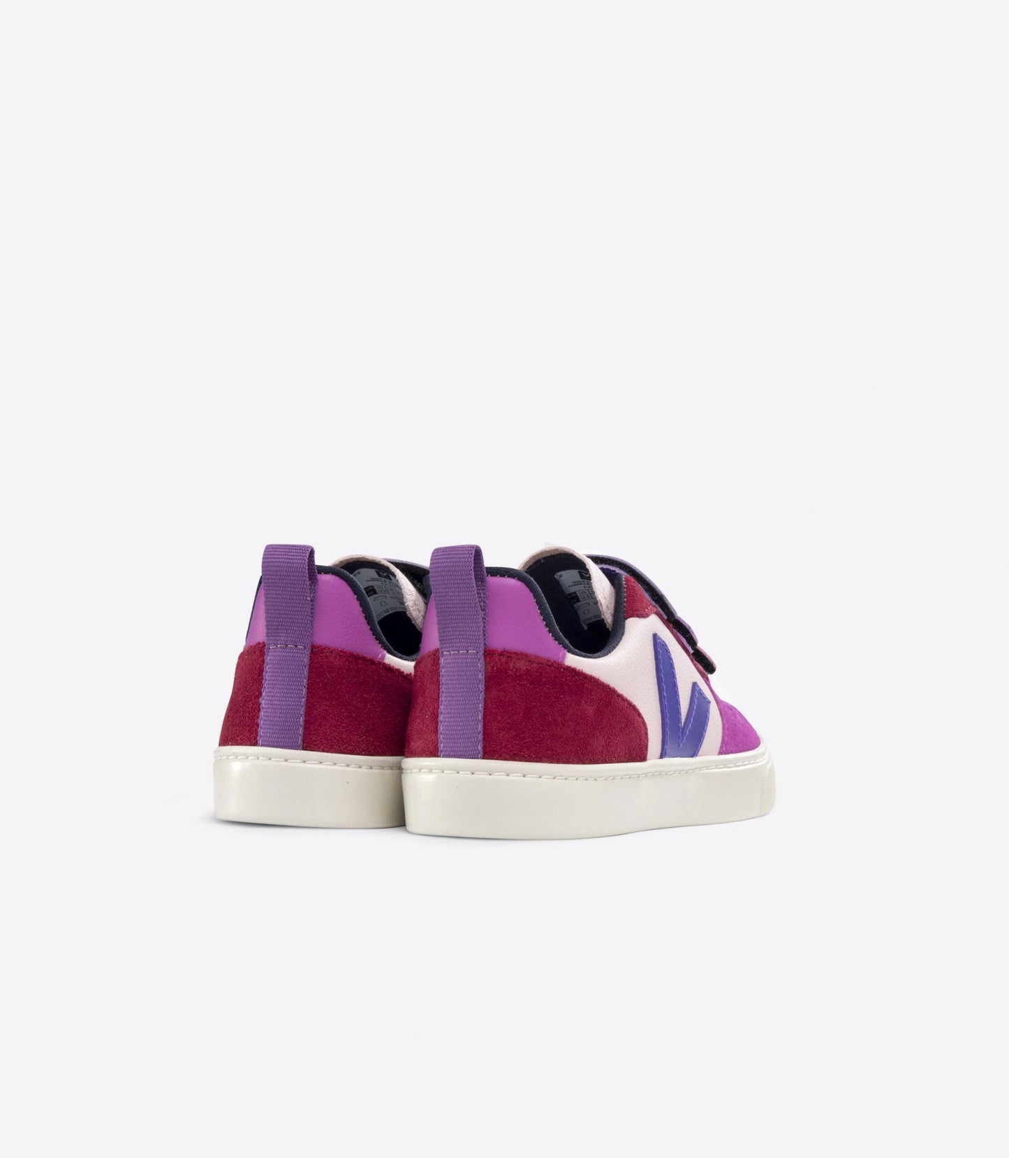 Baskets enfant en suède et cuir sans chrome | violet "v-10 chromefree leather multico petale"
