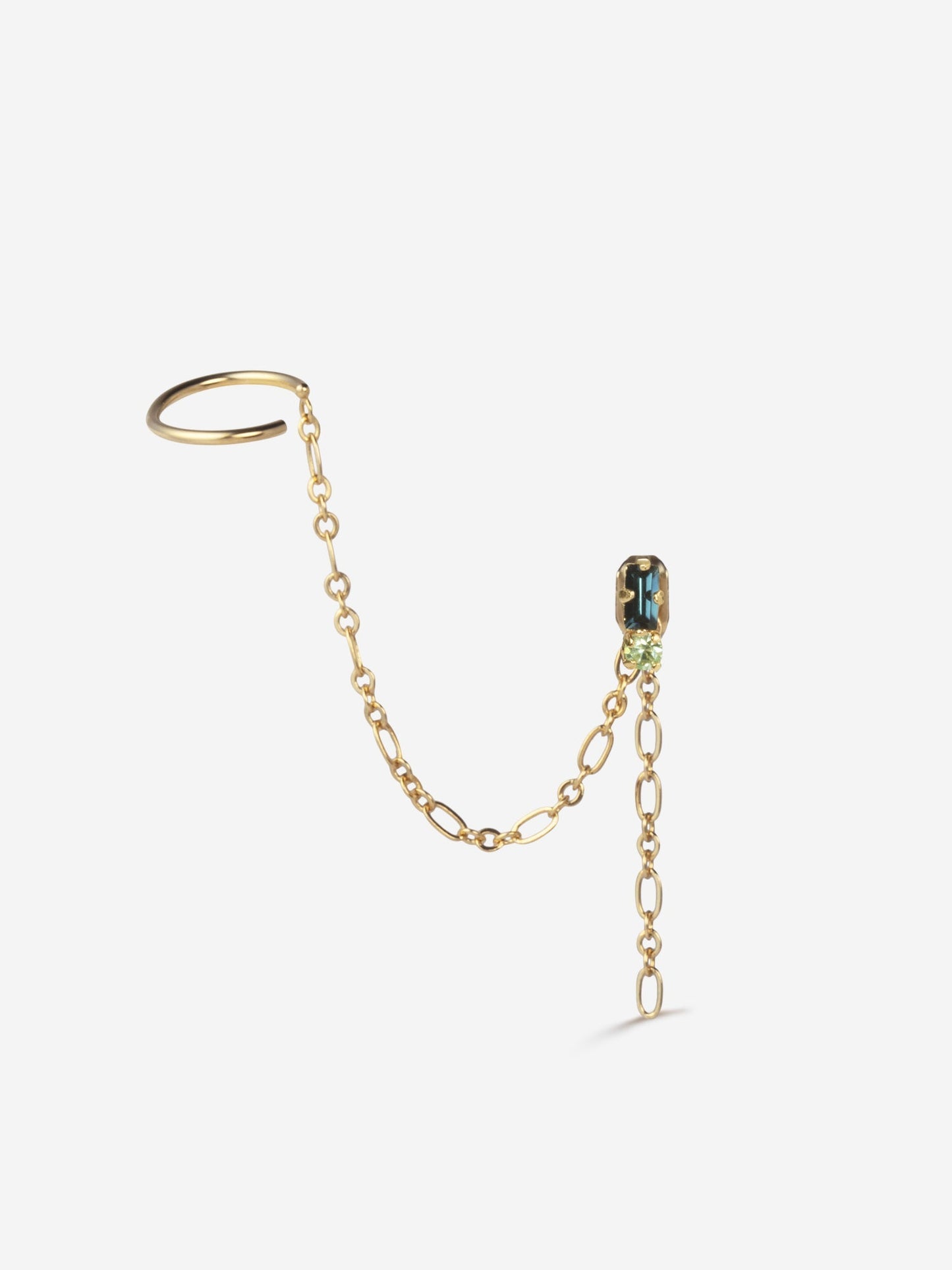 Bijou d'oreille en or certifié | cesar bleu - or bleu