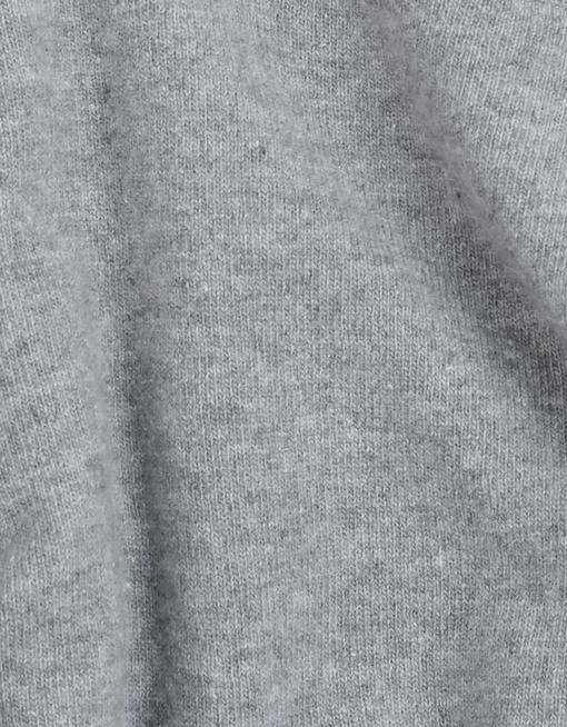 Pull col rond gris en laine mérinos recyclée - heather grey