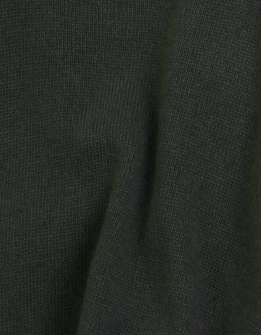 Pull col rond vert en laine mérinos recyclée - hunter green