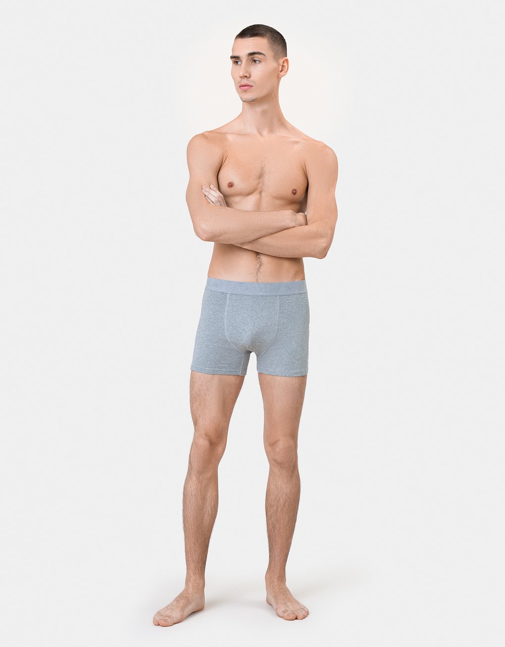 Boxer uni en coton bio | gris "Heather Grey"