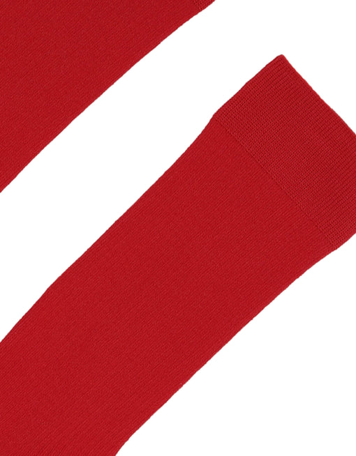 Chaussettes hautes en coton bio | rouge "scarlet red"