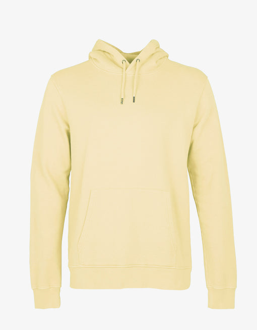 Sweat à capuche jaune clair en coton bio- soft yellow