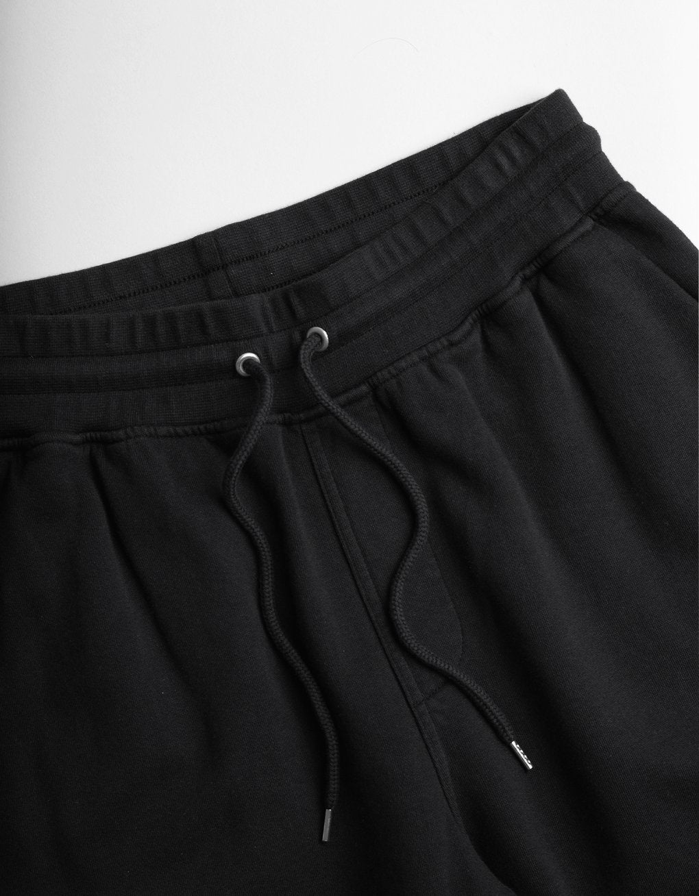 Short de jogging en coton bio | noir "Deep Black"