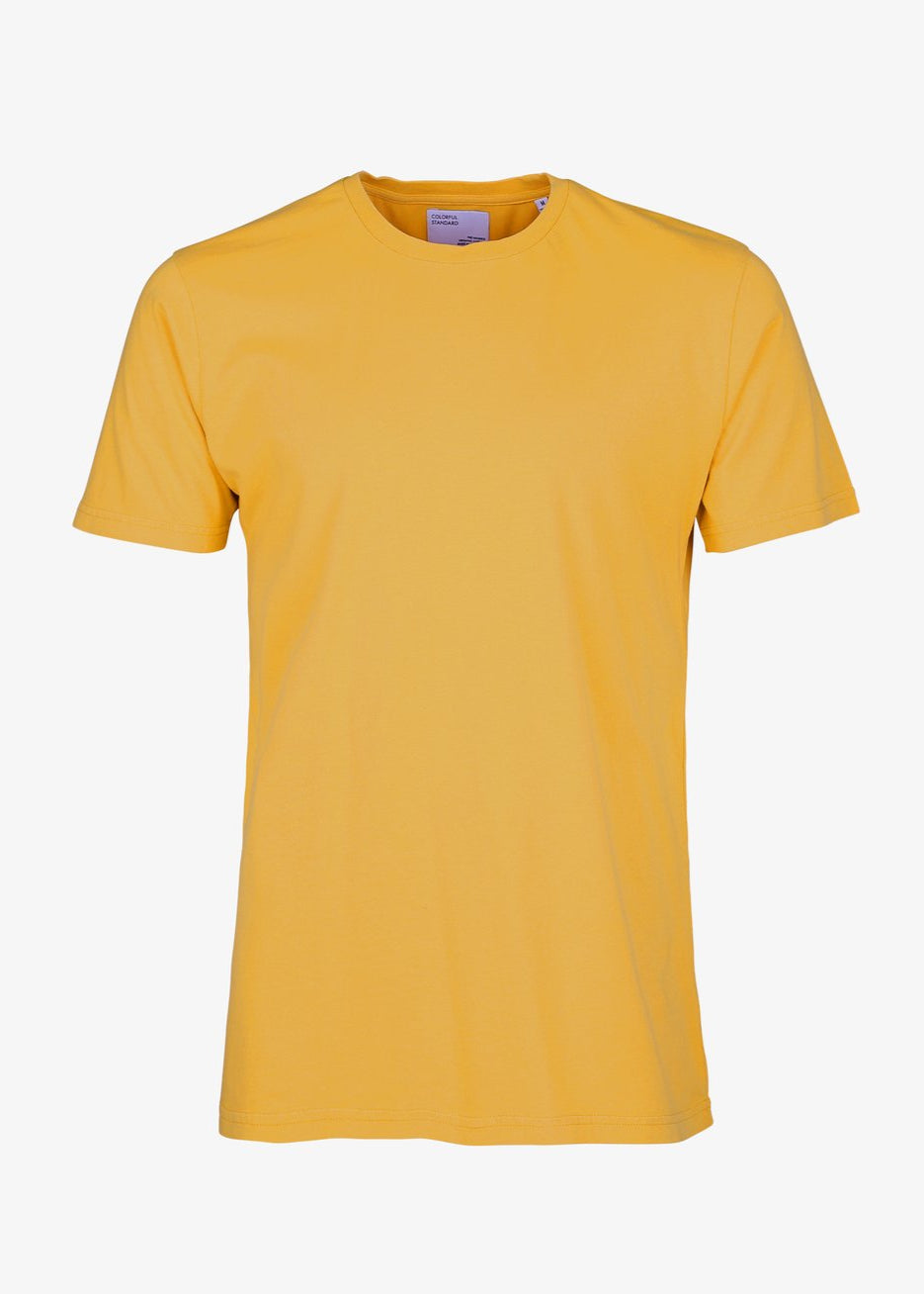 T-shirt jaune moutarde en coton bio - Burned Yellow