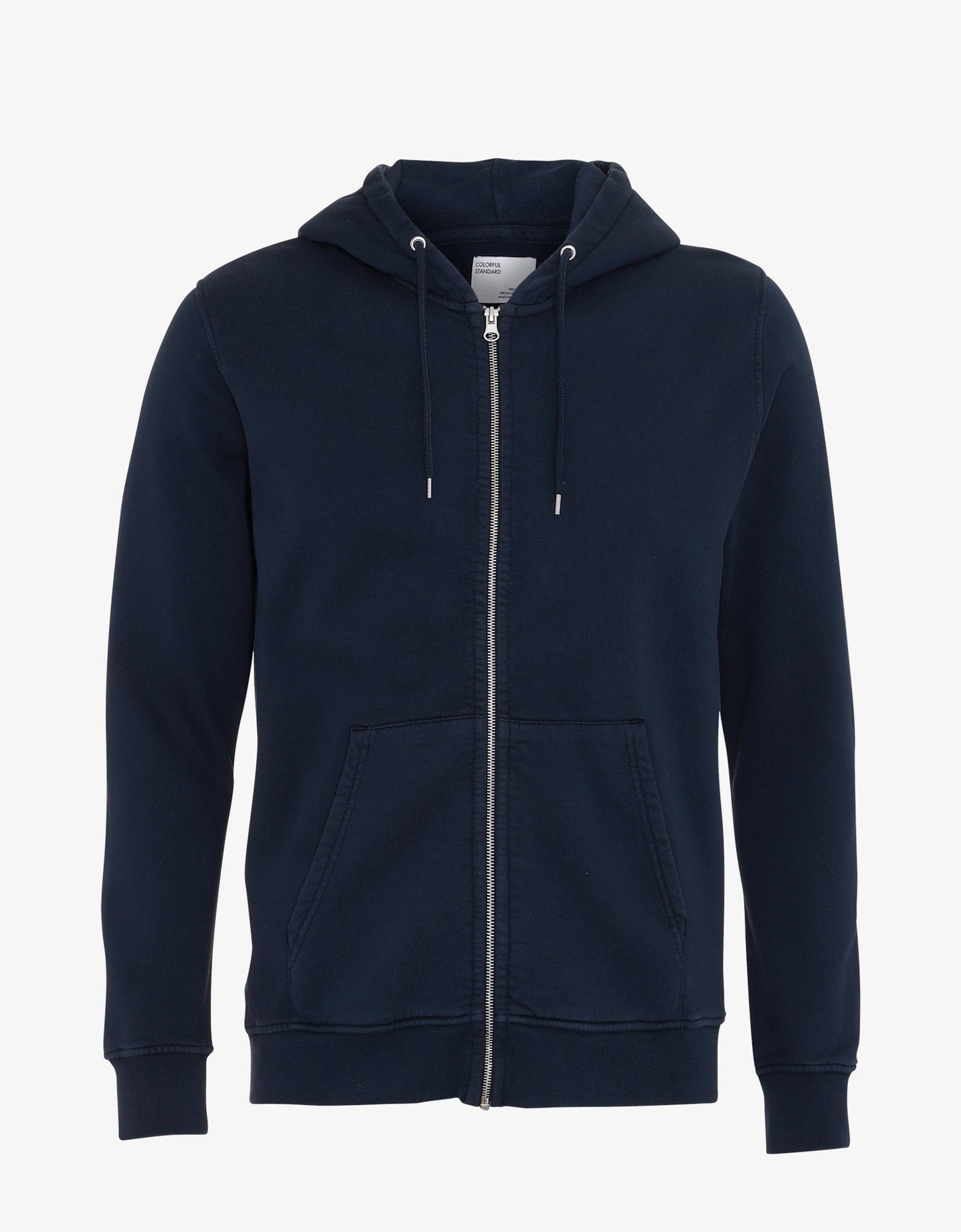 Sweat à capuche zippé en coton bio | marine "Navy Blue"