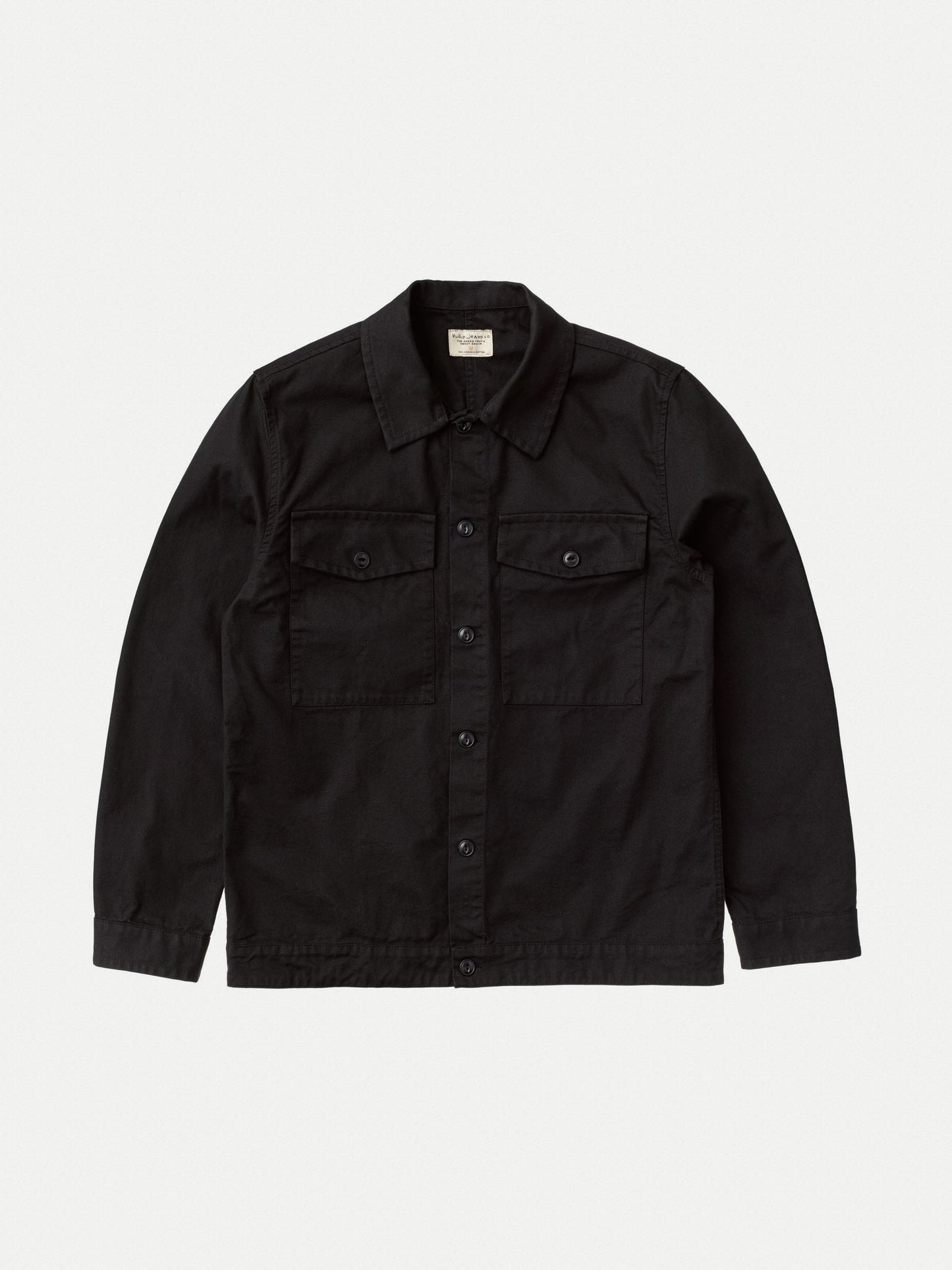 Surchemise noire en coton bio - Colin Canvas Overshirt black
