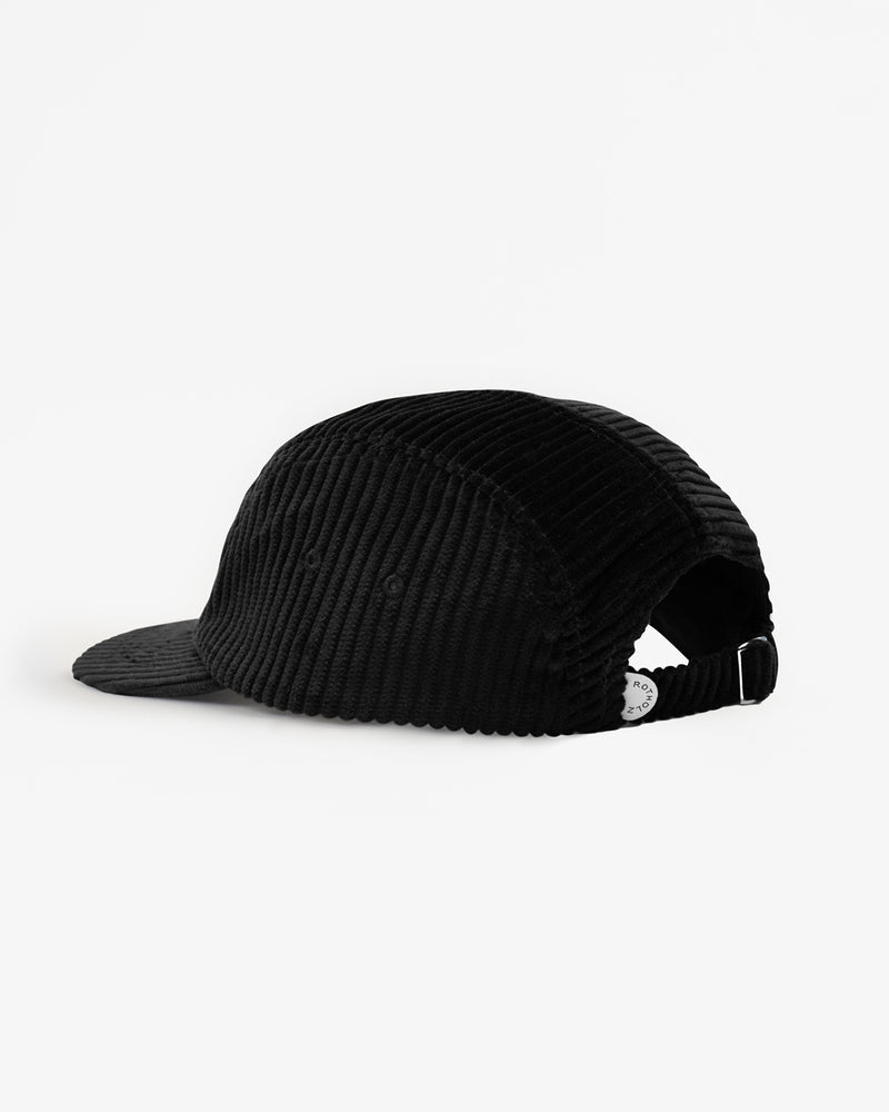 Casquette en velours bio | noir "cord 5-panel cap - soft black"