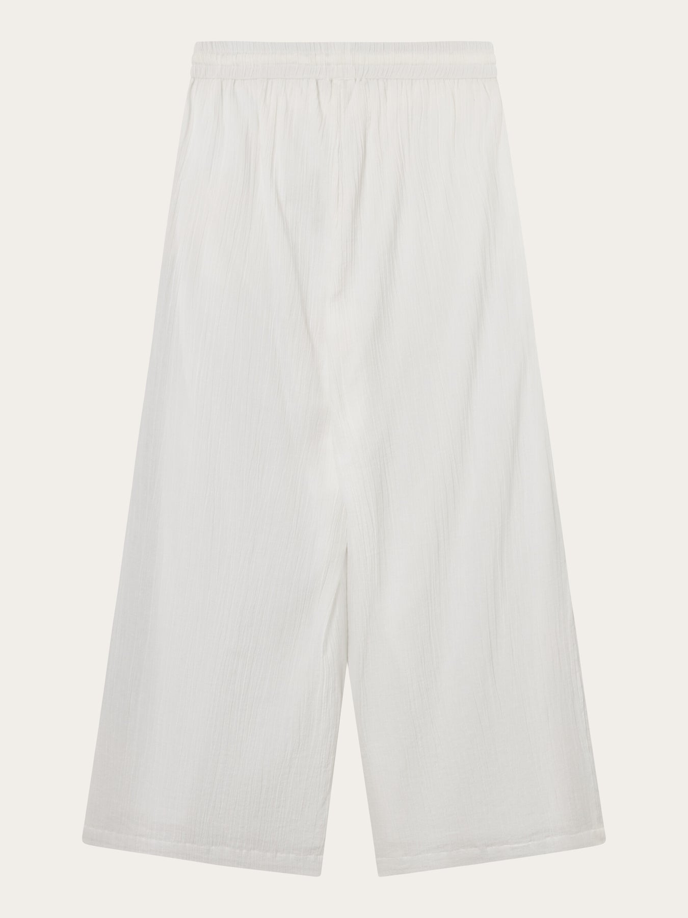 Pantalon blanc en crêpe de coton bio - cotton crepe pants snow white