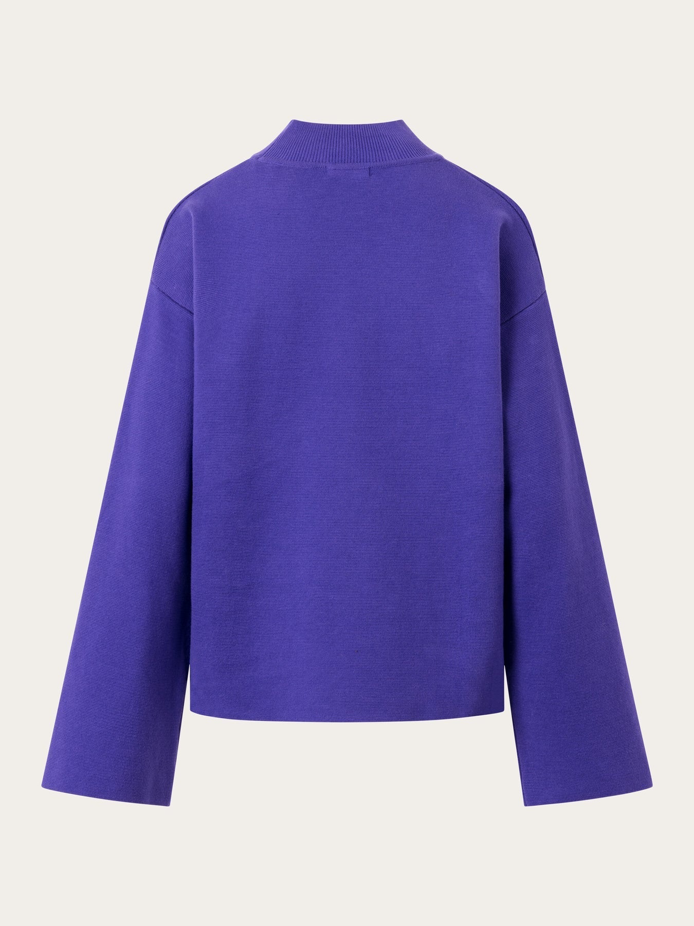 Pull en maille de coton bio | Violet "cotton high neck knit deep purple"