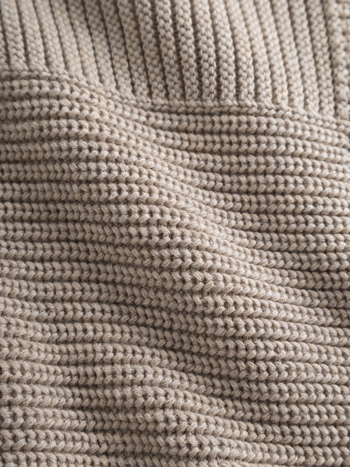 Pull en maille de coton bio | Gris clair "cotton loose fit crew neck knit light feather gray"