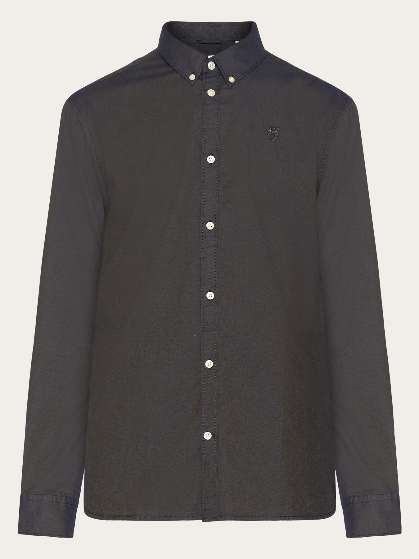 Chemise avec logo en coton bio | Olive "costom tailored oxford shirt dark olive"