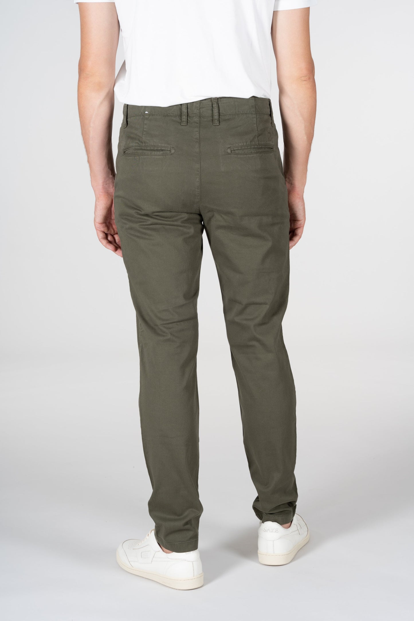 Chino slim vert en coton bio - JOE Forest Night