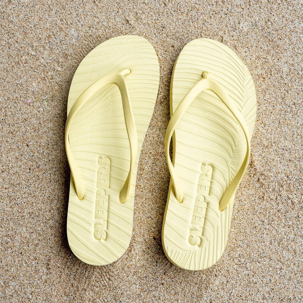 Tongs en caoutchouc naturel | jaune "mellow yellow"